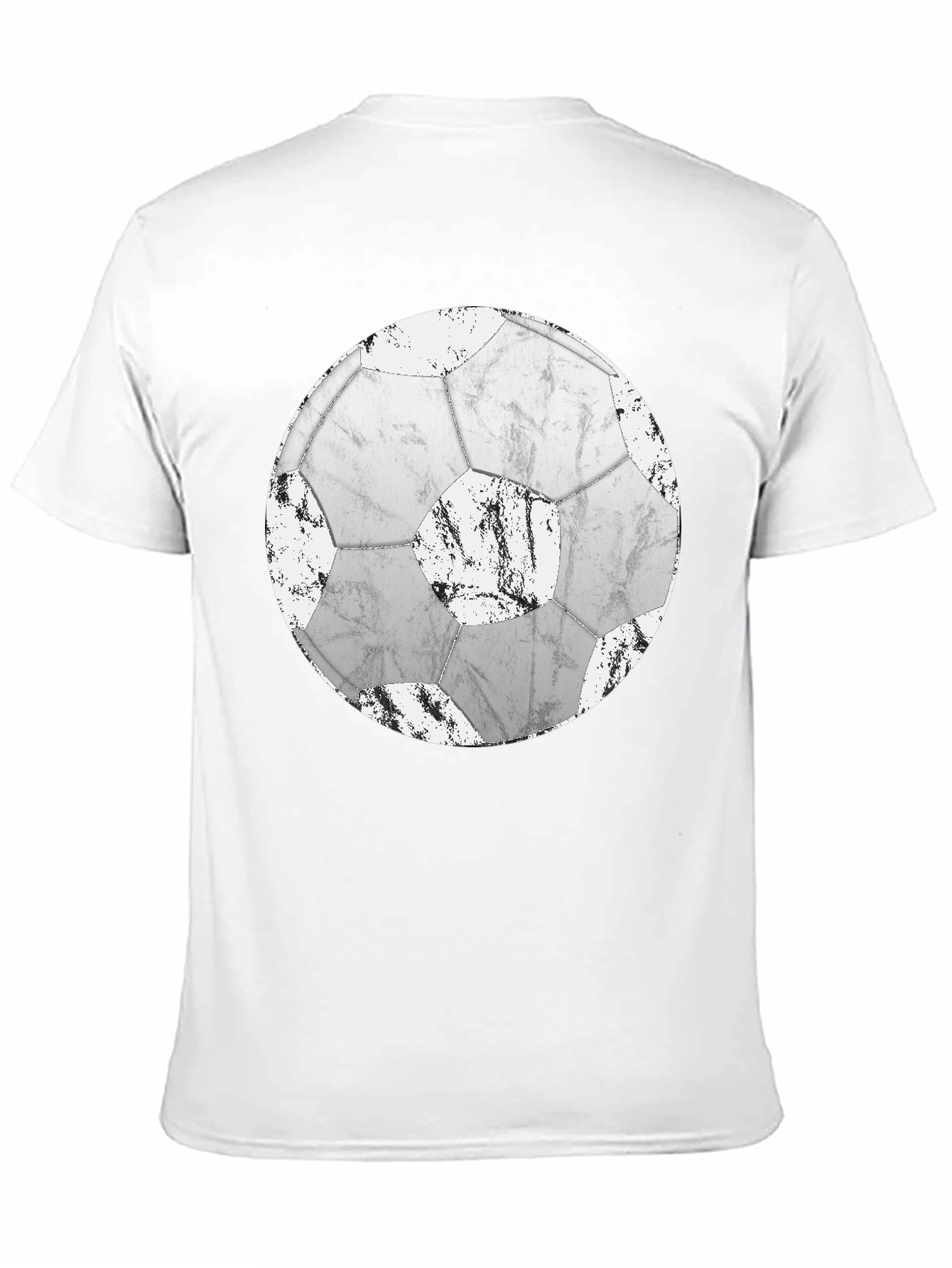 Distressed Soccer Ball Graphic T-Shirt