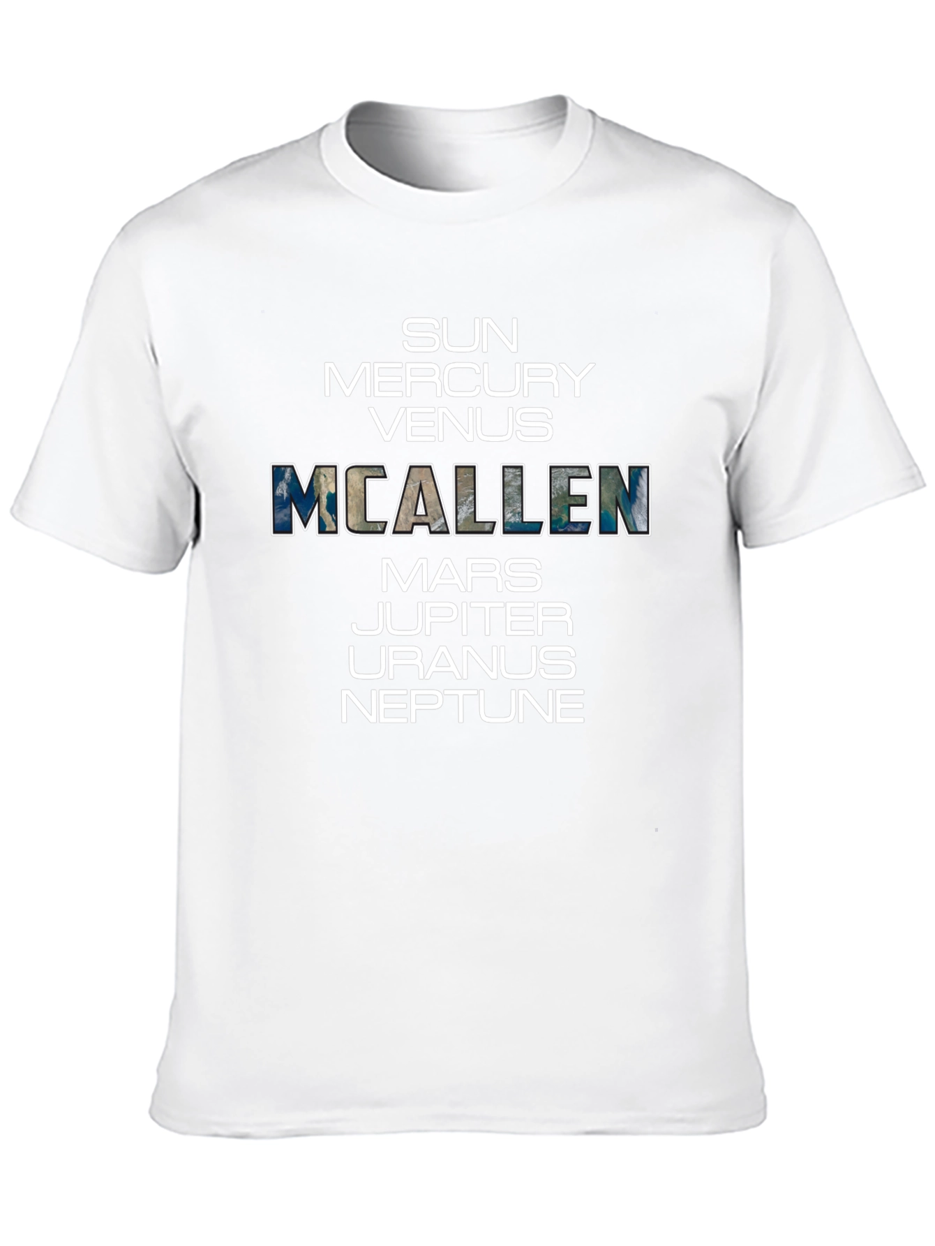 Solar System Mcallen T-Shirt Planets Design Tee