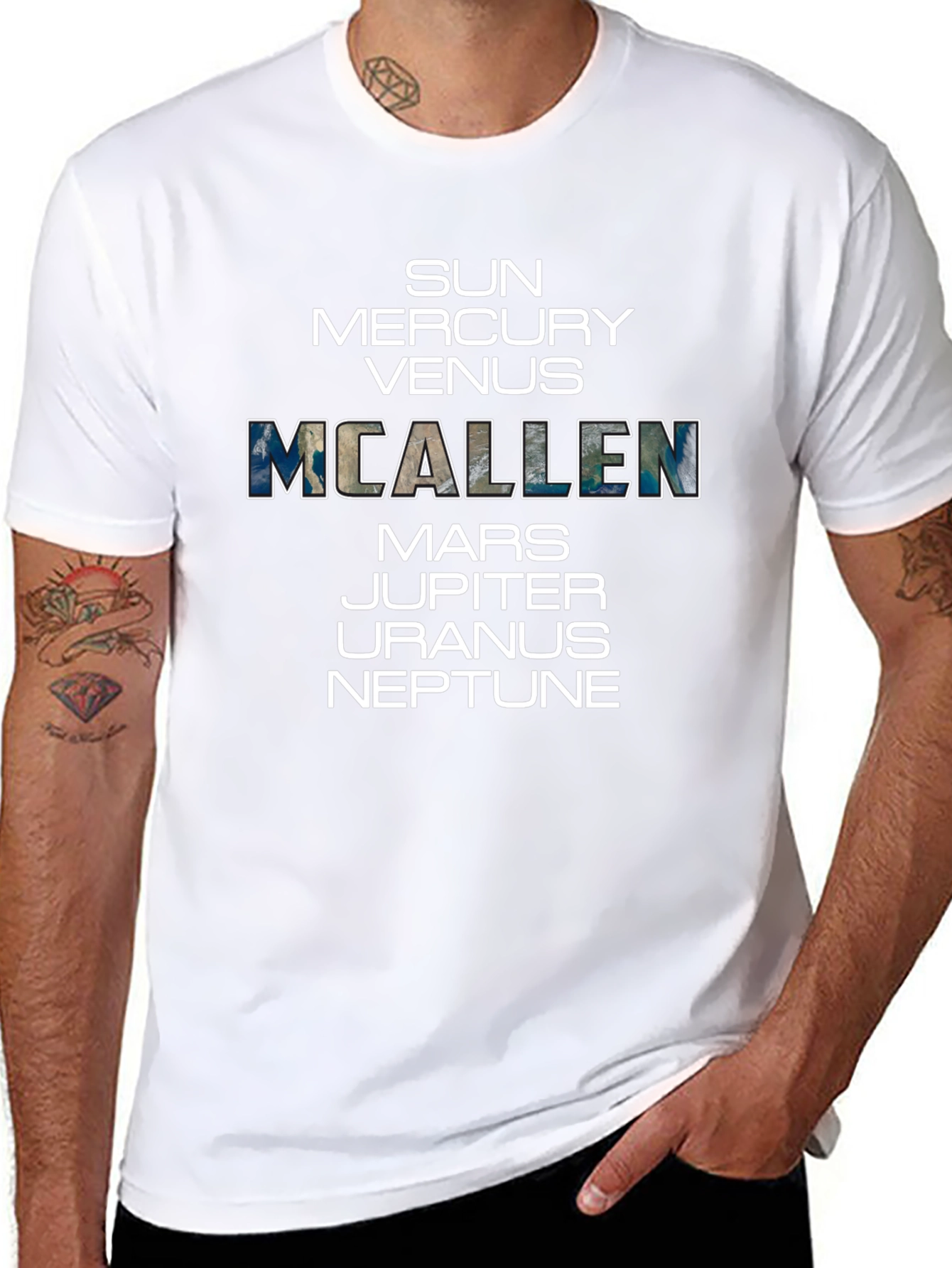Solar System Mcallen T-Shirt Planets Design Tee