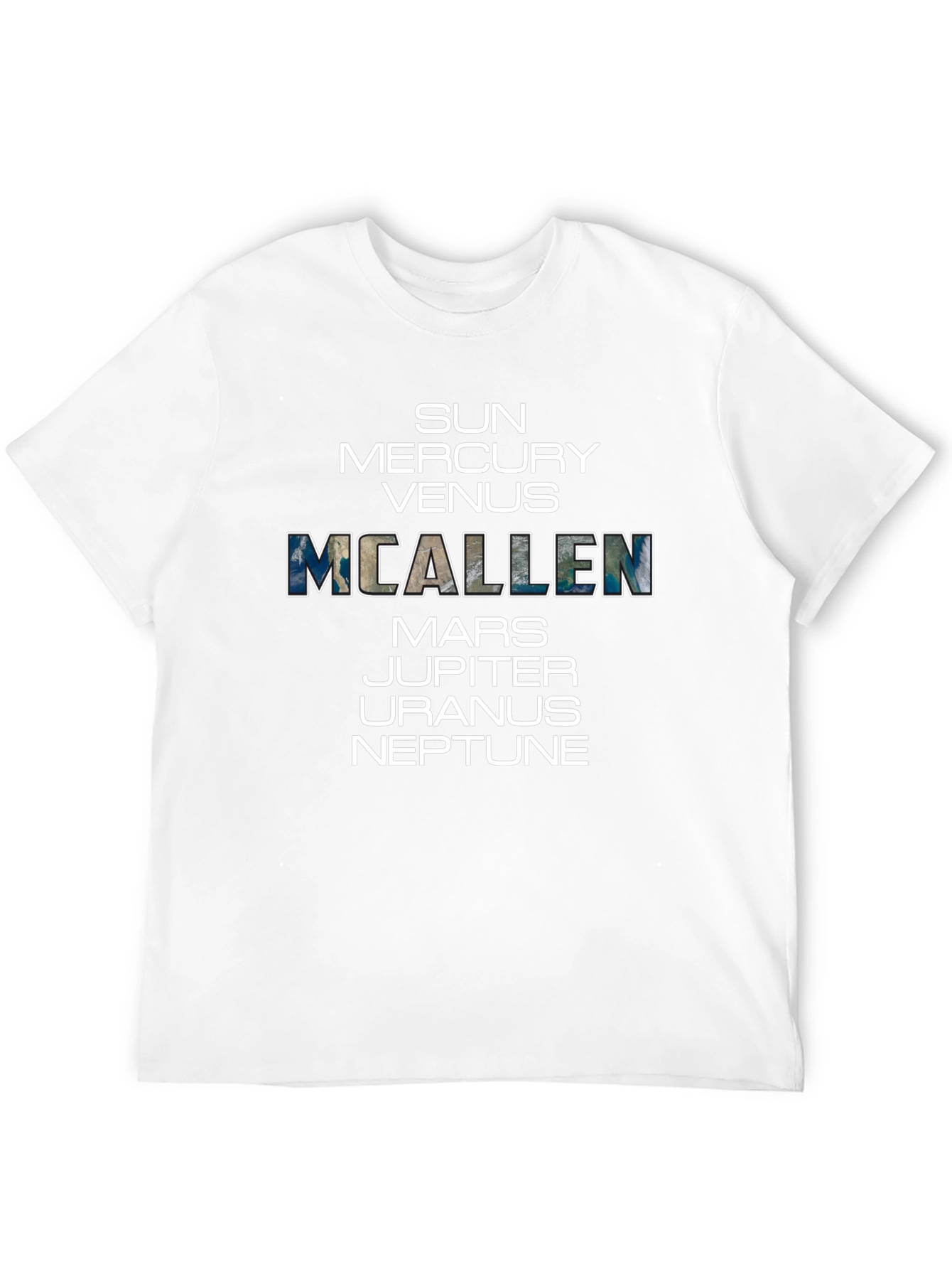 Solar System Mcallen T-Shirt Planets Design Tee