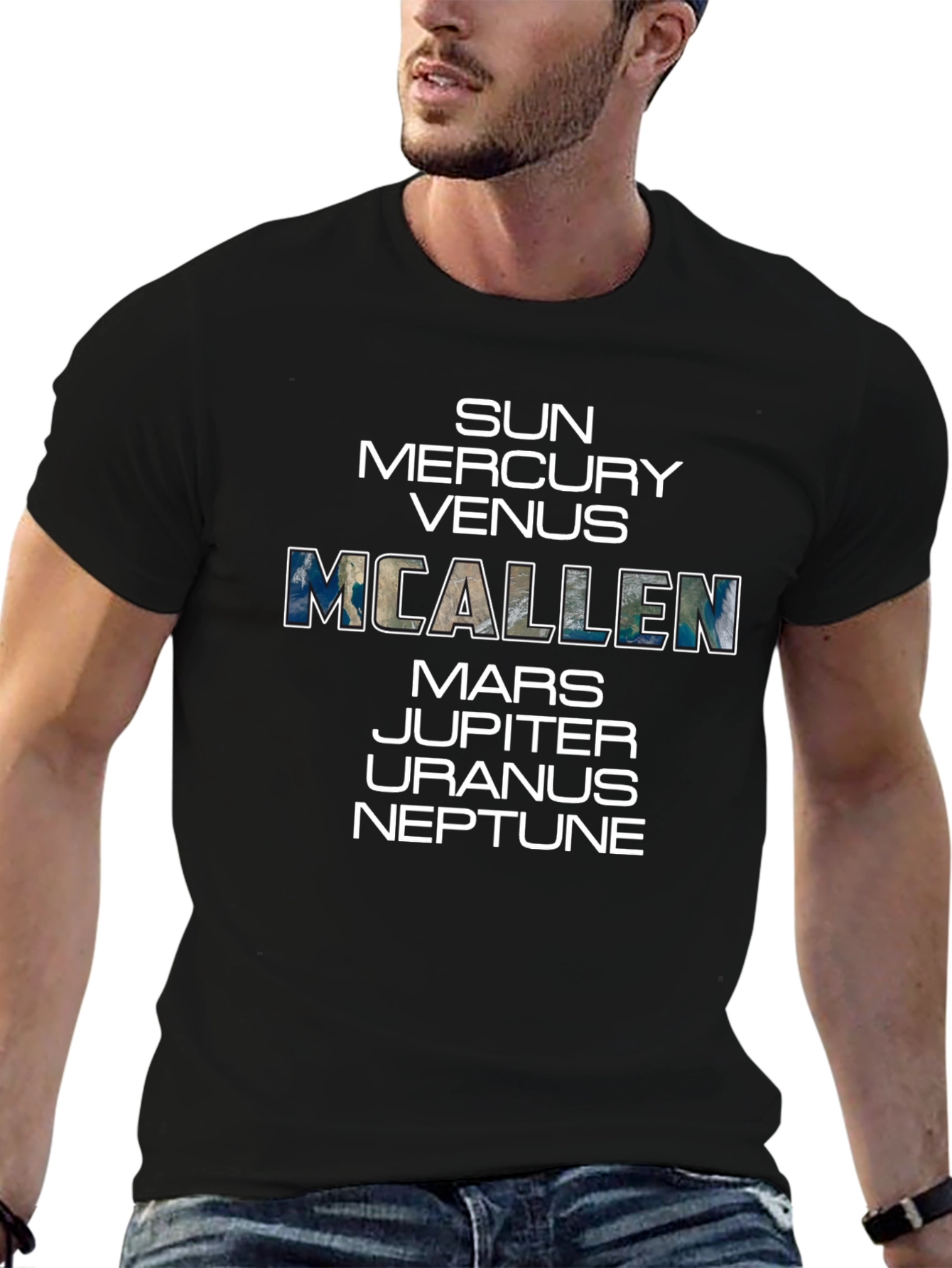 Solar System Mcallen T-Shirt Planets Design Tee
