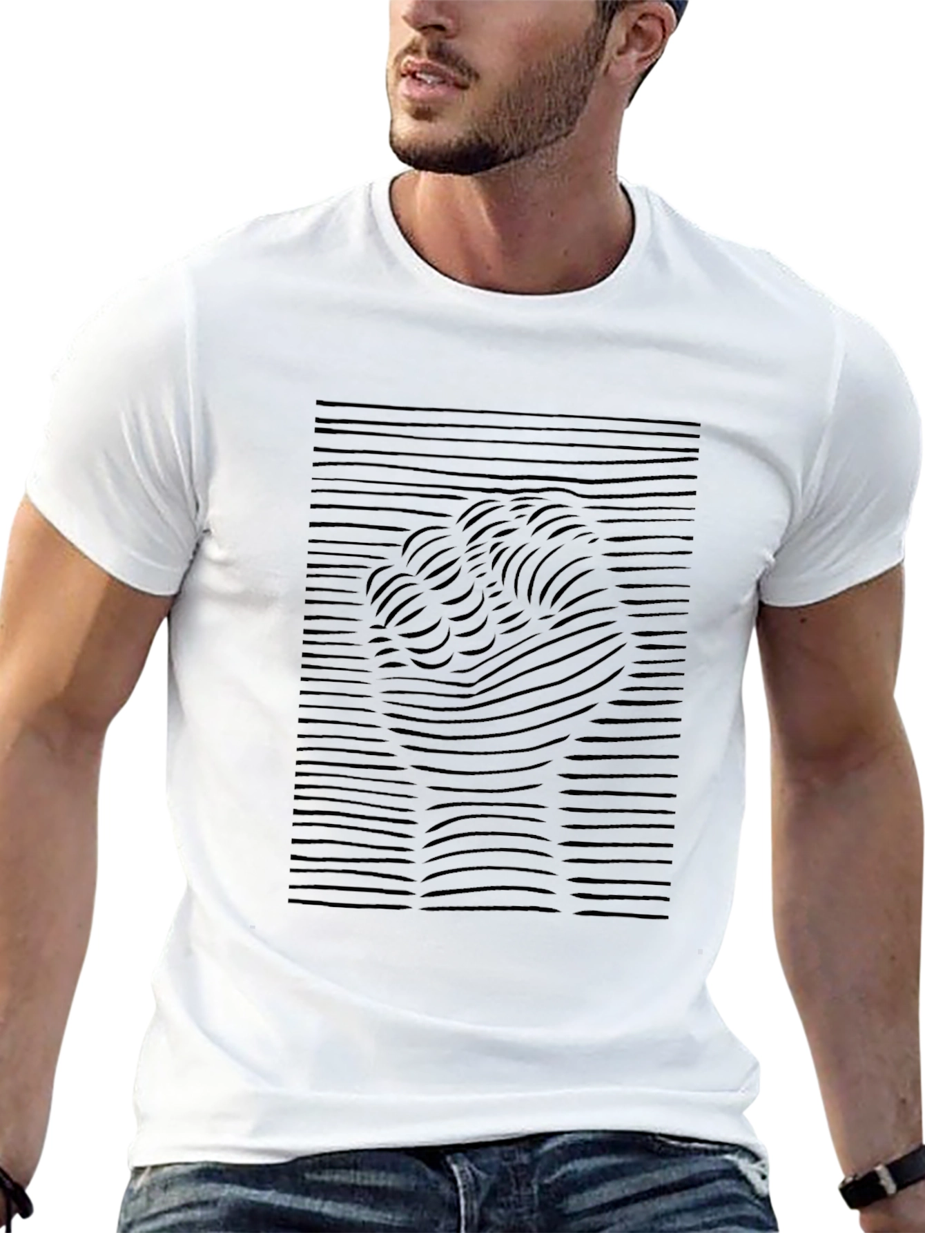 Abstract Fist Graphic Black T-Shirt