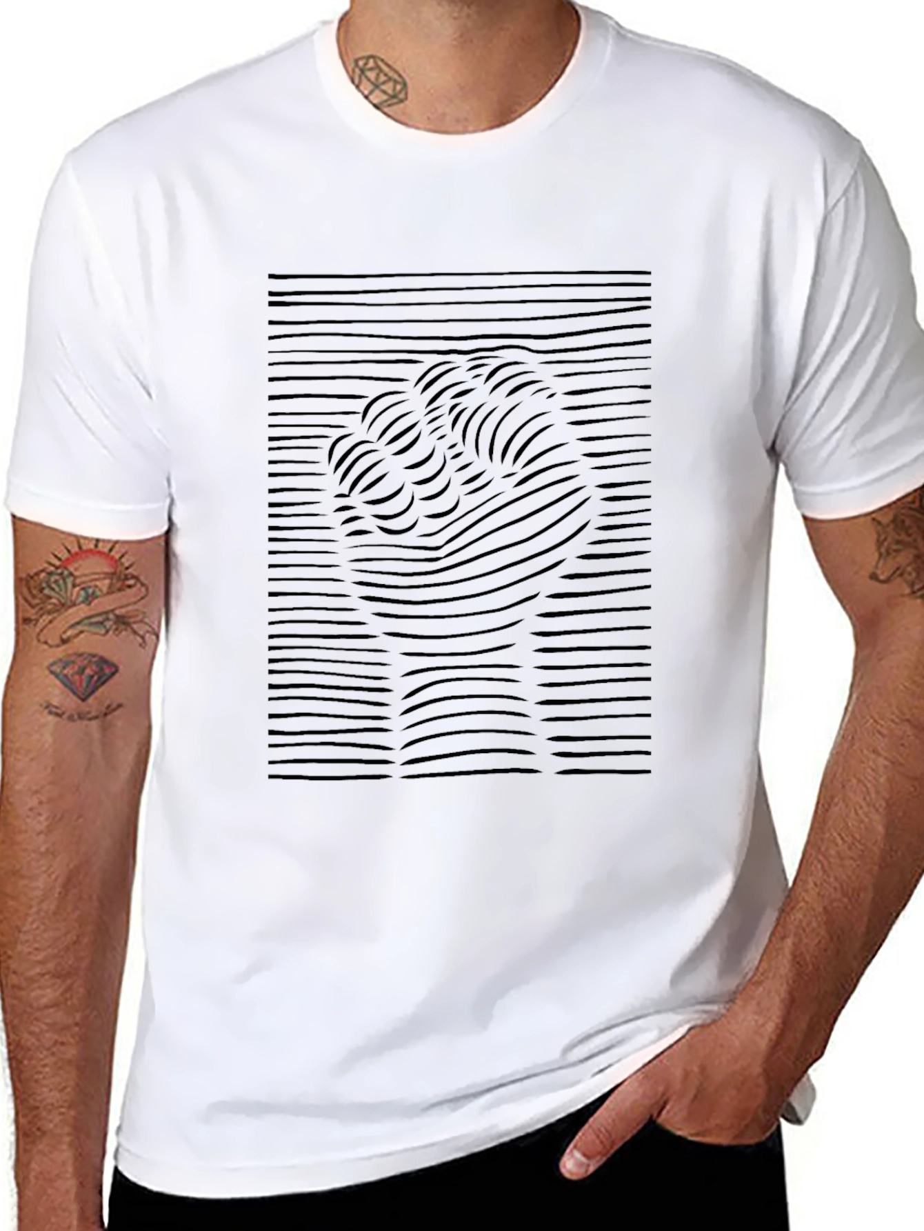 Abstract Fist Graphic Black T-Shirt