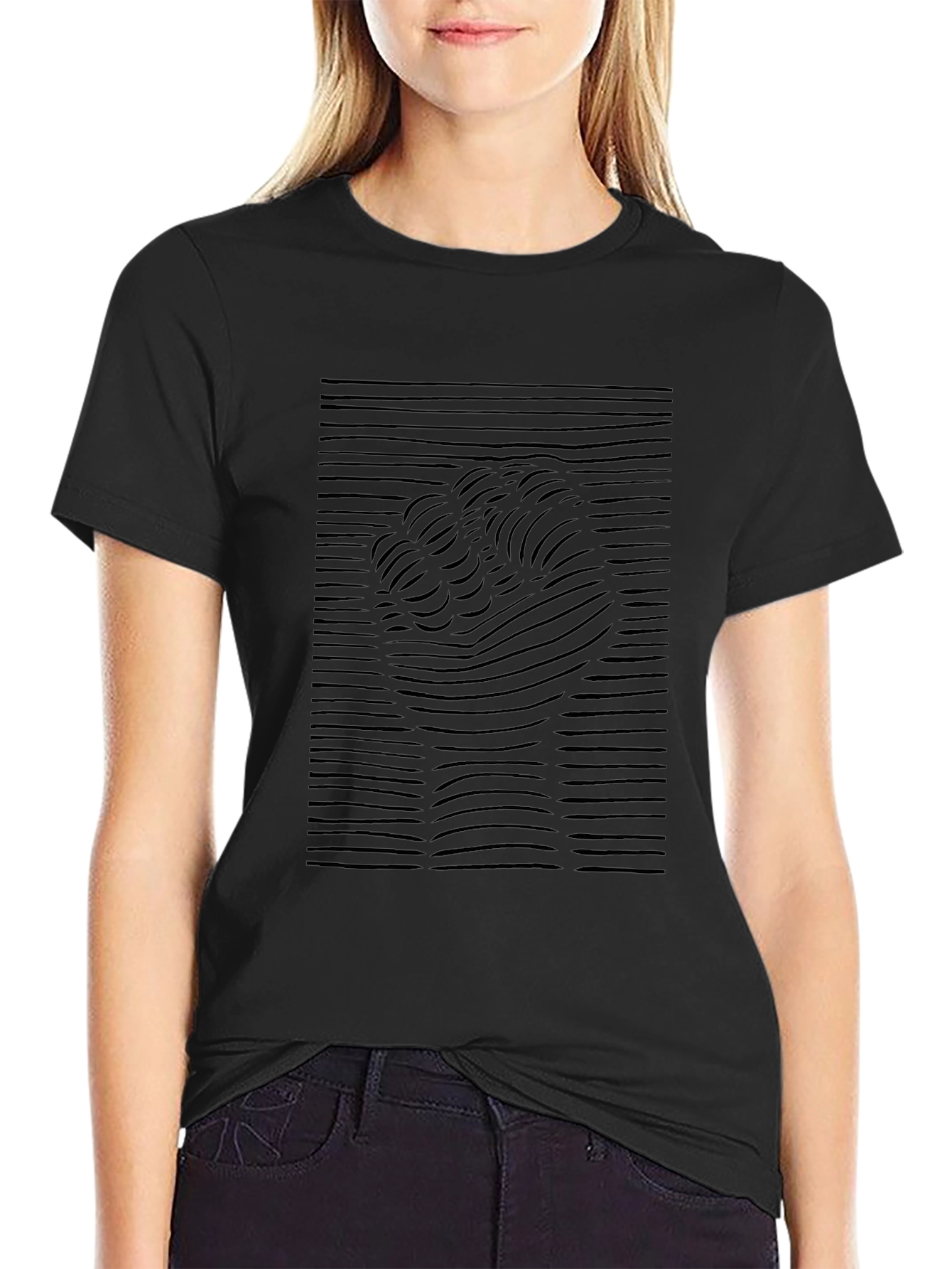 Abstract Fist Graphic Black T-Shirt