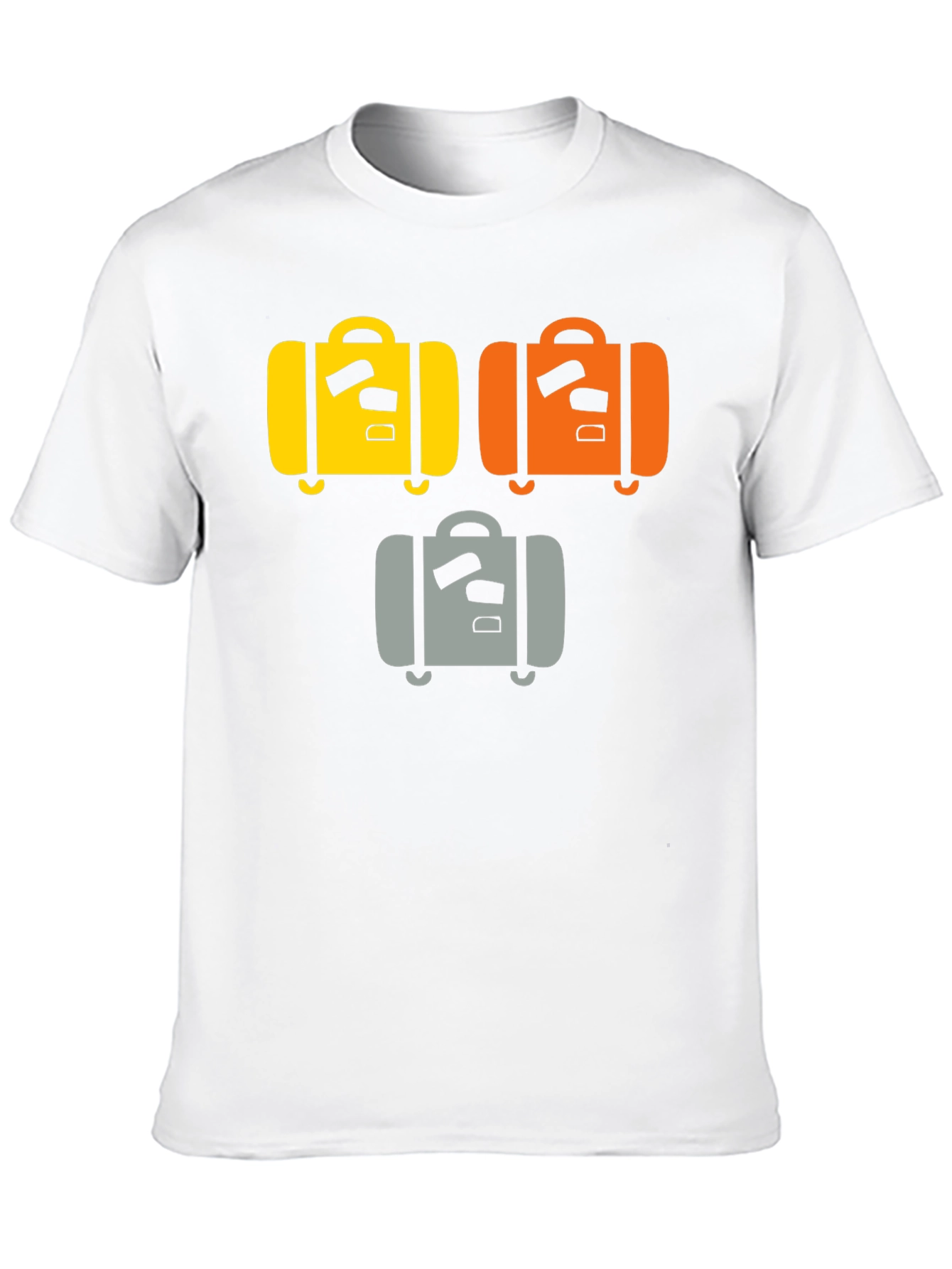 Suitcase Graphic Tee - Black Cotton T-Shirt