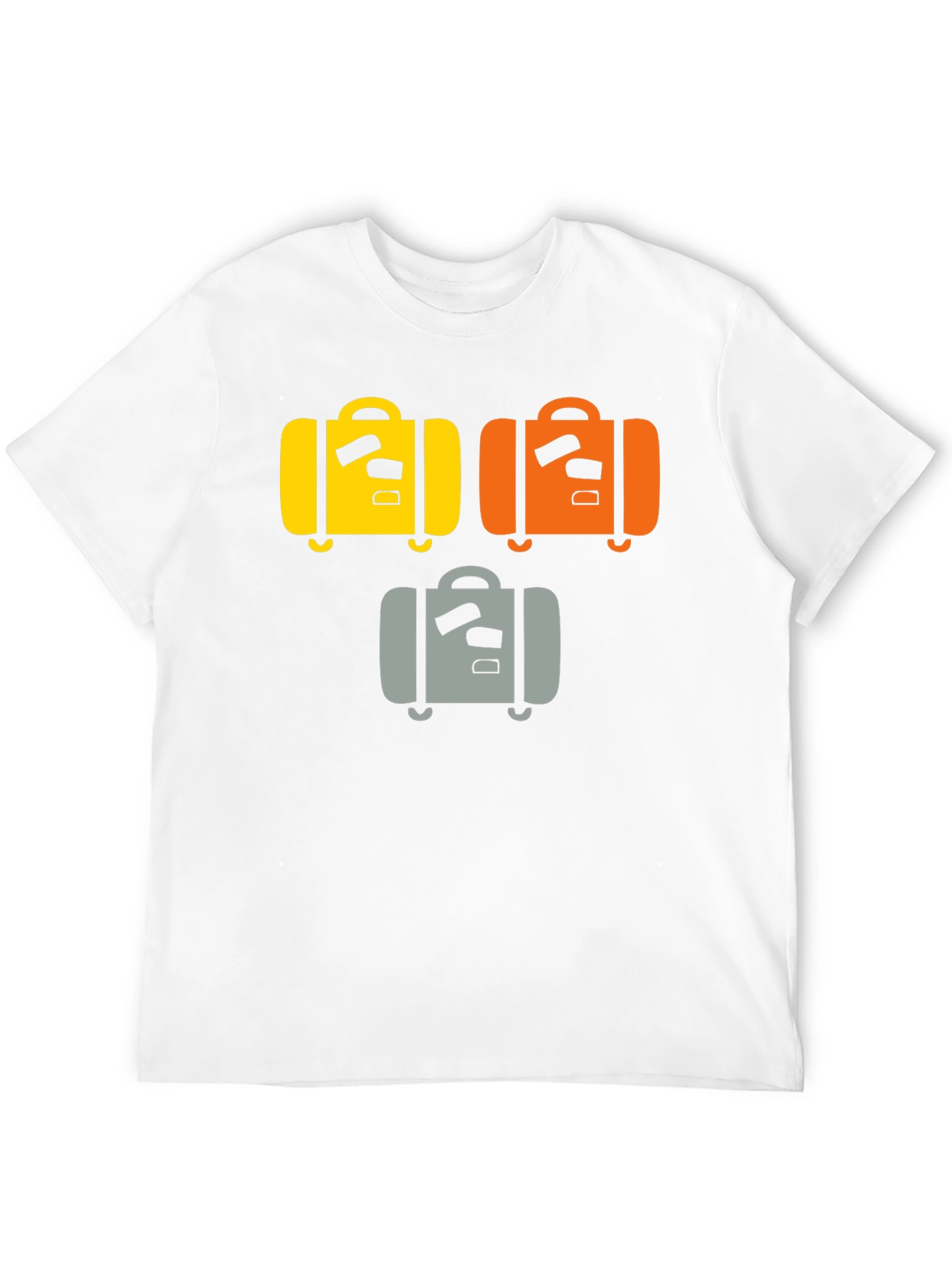 Suitcase Graphic Tee - Black Cotton T-Shirt