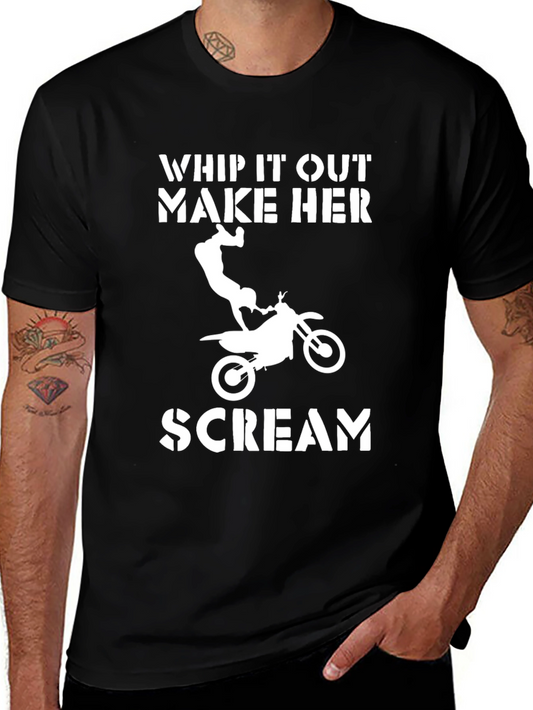 Whip It Out Graphic T-Shirt - Motorcycle Stunt Tee