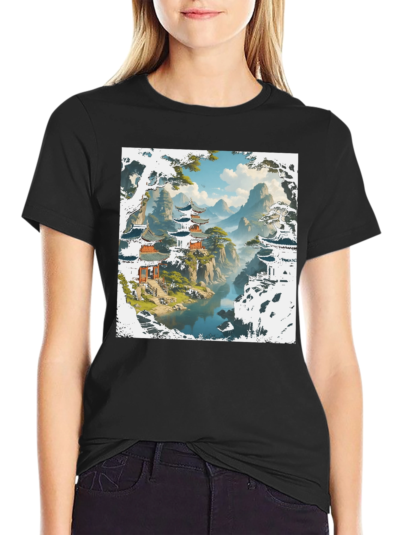 Asian Landscape Graphic Tee