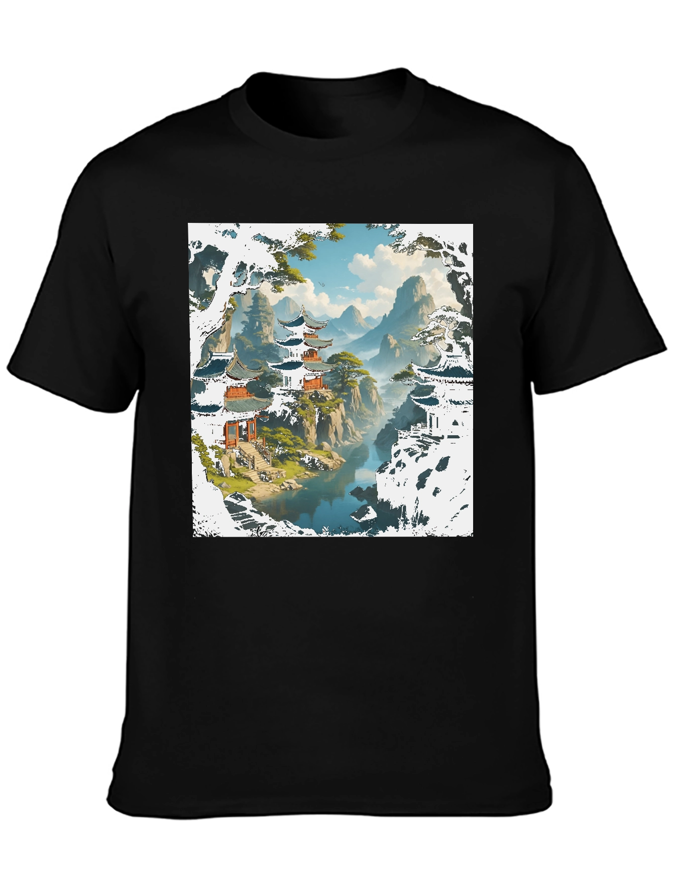 Asian Landscape Graphic Tee