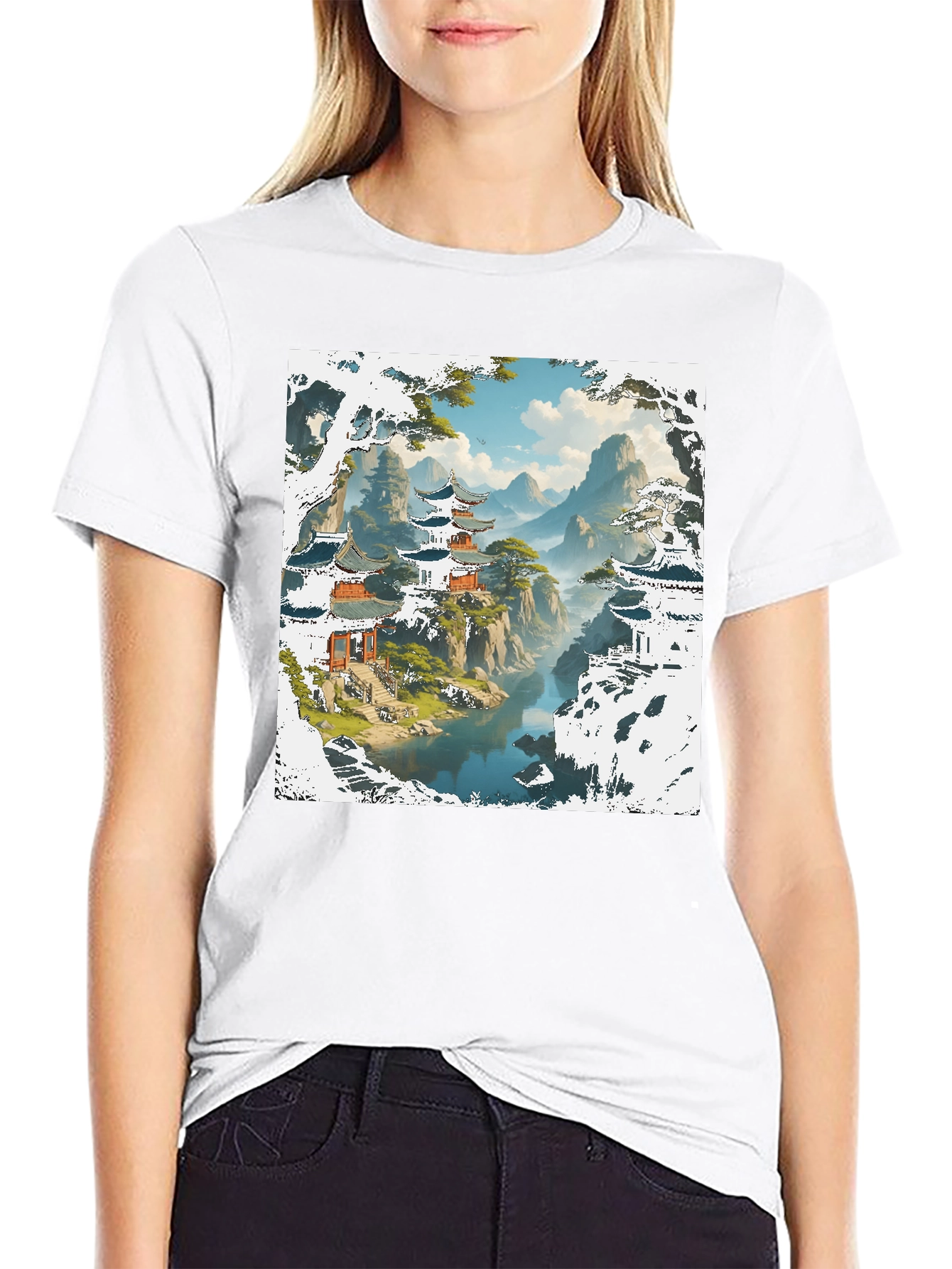 Asian Landscape Graphic Tee