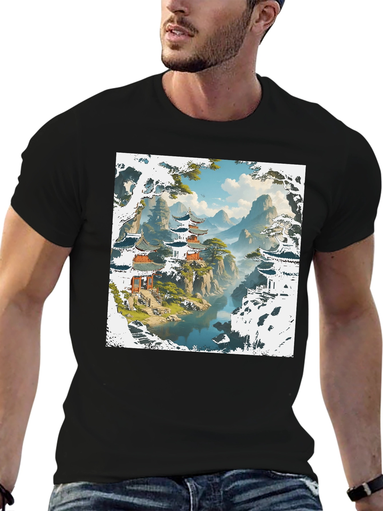 Asian Landscape Graphic Tee