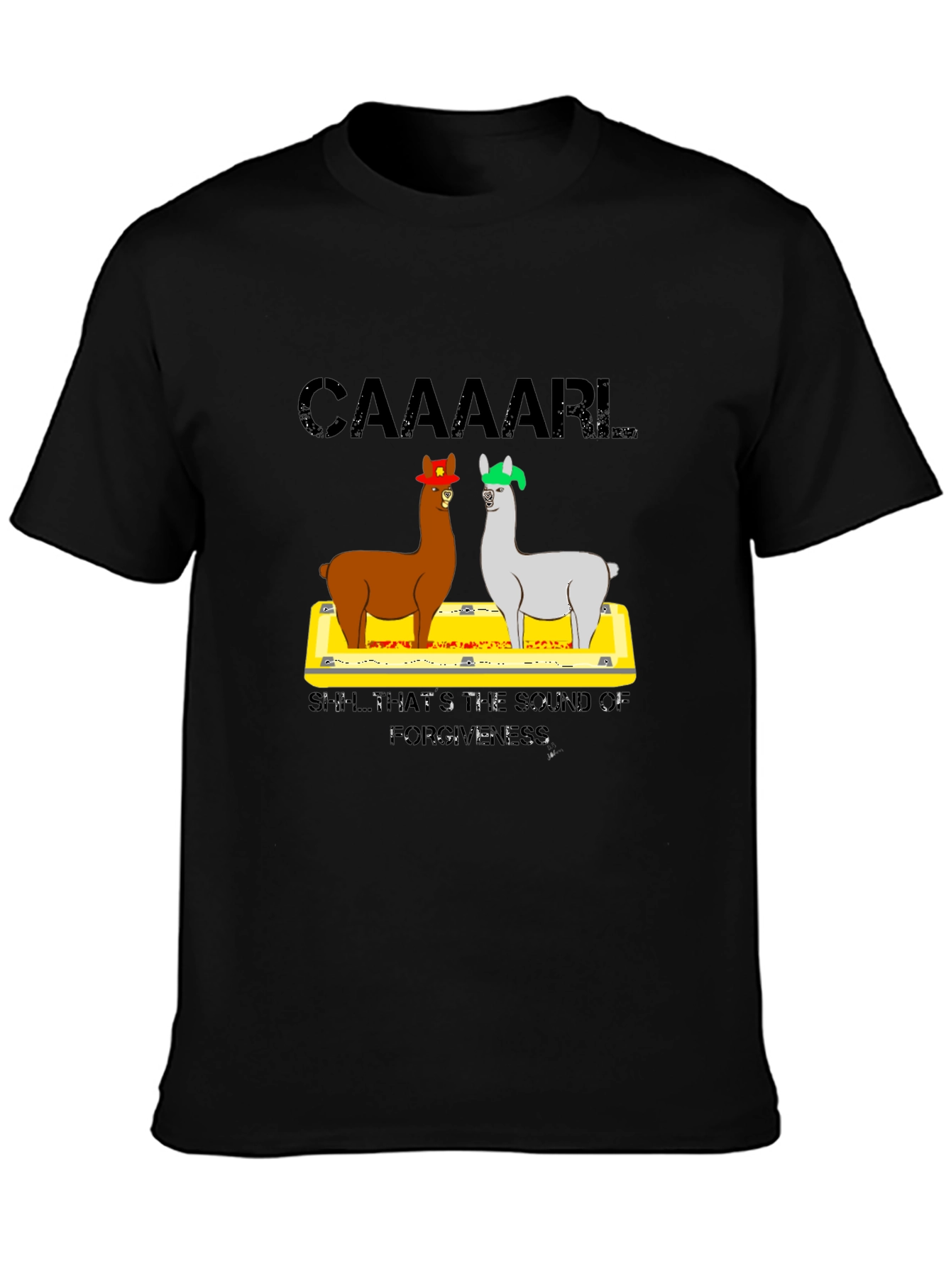 Caaaaarl Llamas Black T-Shirt
