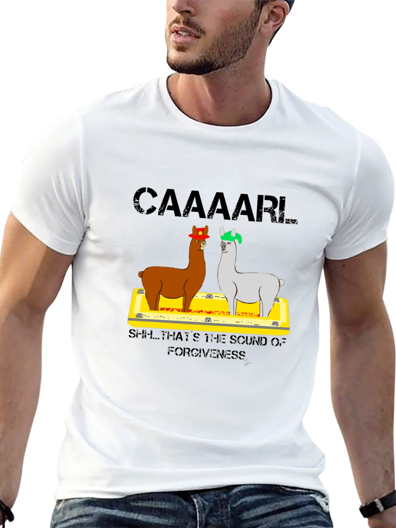 Caaaaarl Llamas Black T-Shirt
