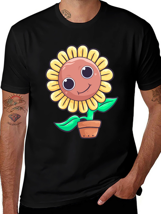 Cute Cartoon Sunflower T-Shirt