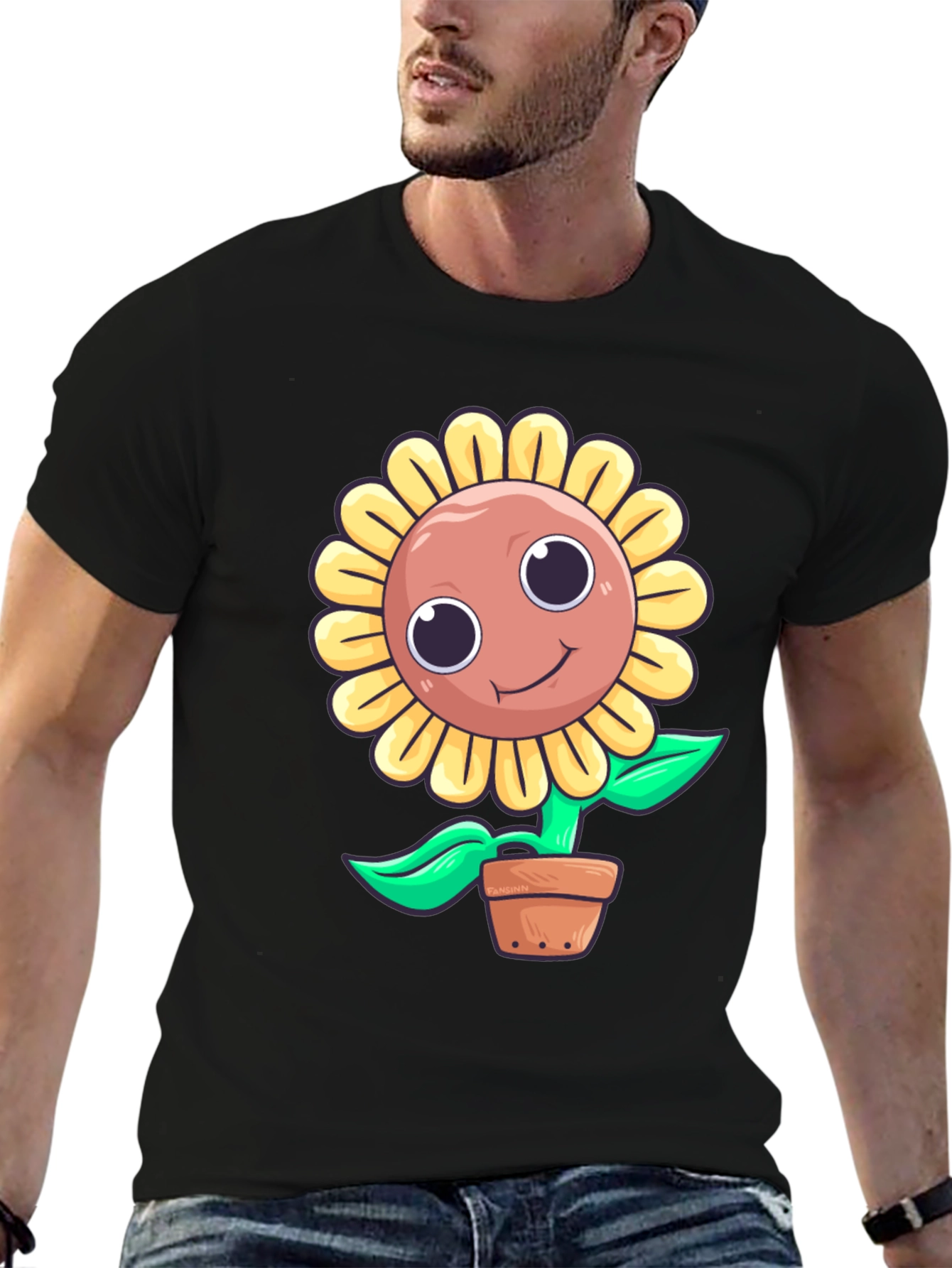 Cute Cartoon Sunflower T-Shirt