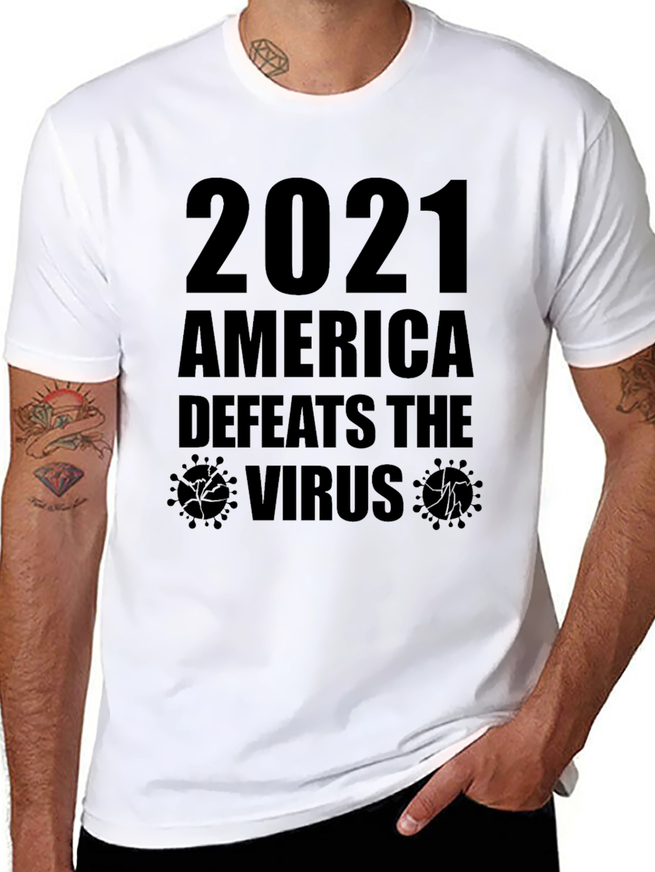 2021 America Defeats the Virus T-Shirt