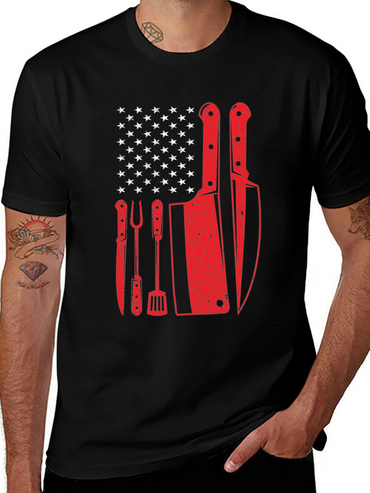 Culinary Patriotic T-Shirt: Grill Master Edition