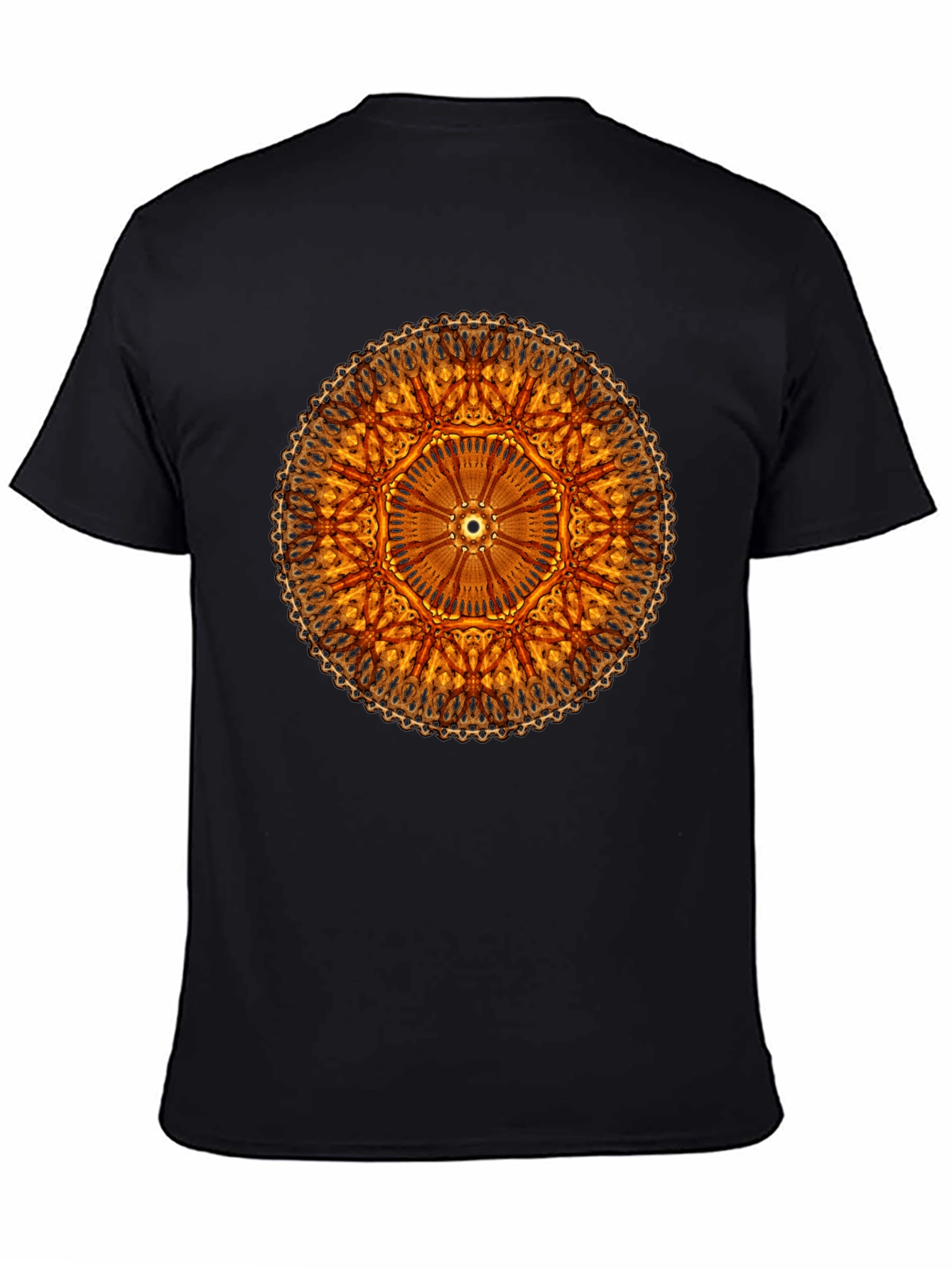Golden Mandala Black T-Shirt