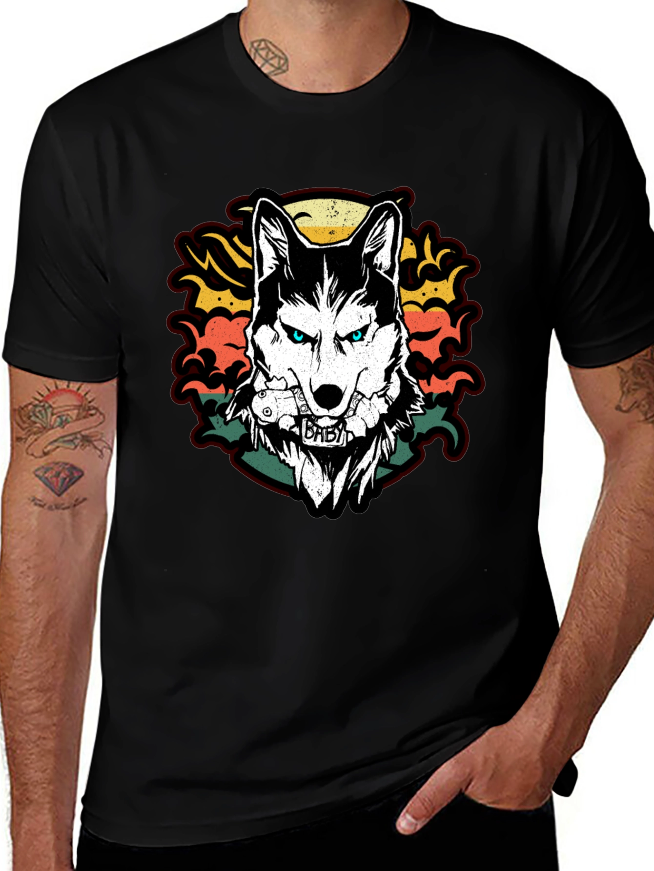 Cool Graphic Wolf T-Shirt