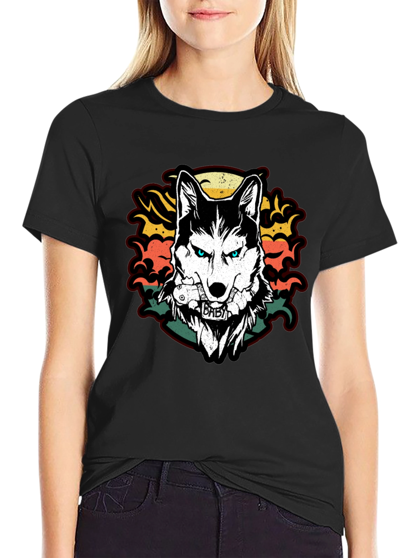 Cool Graphic Wolf T-Shirt