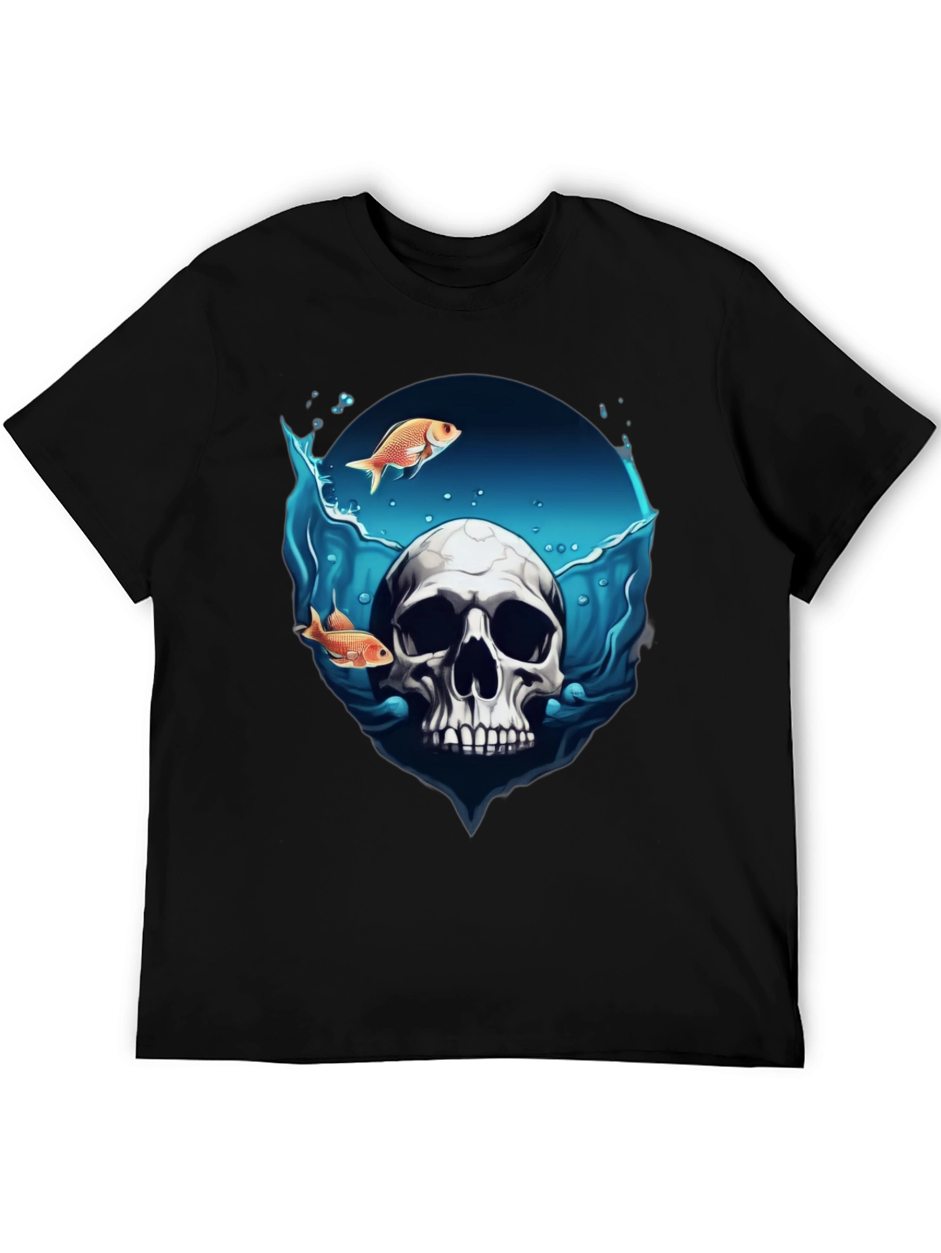 Skull & Fish Graphic T-Shirt