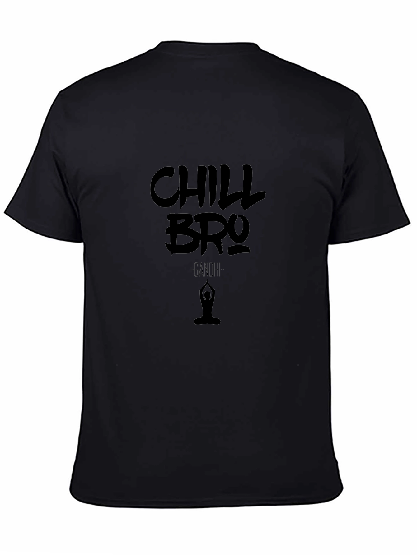 Chill Bro Gandhi Black Graphic Tee