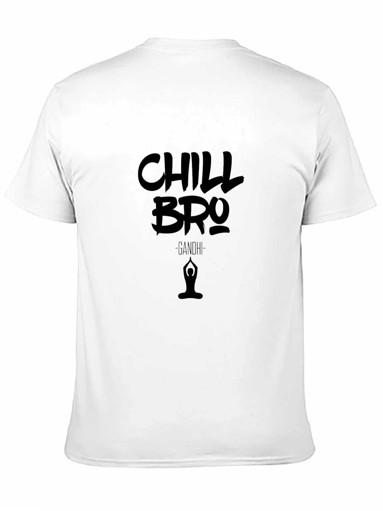 Chill Bro Gandhi Black Graphic Tee