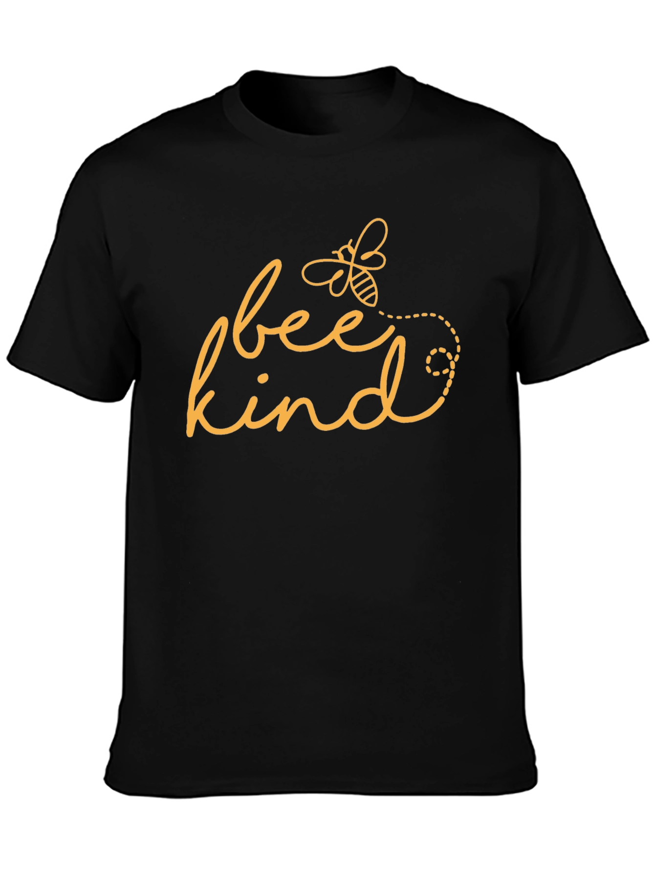 Bee Kind Graphic Tee - Black Cotton T-Shirt
