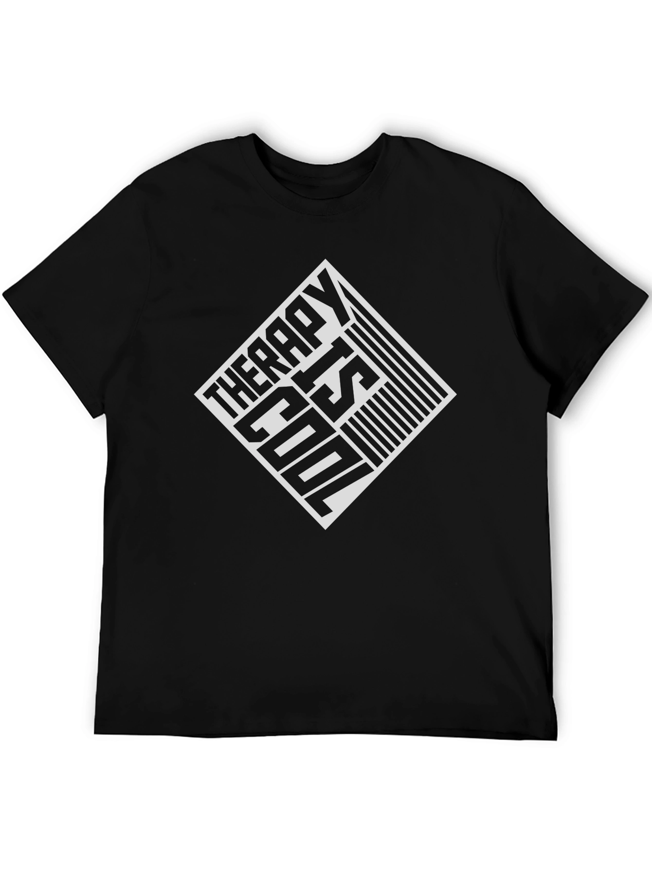 Therapy Is Cool Graphic Tee - Mens Black T-Shirt