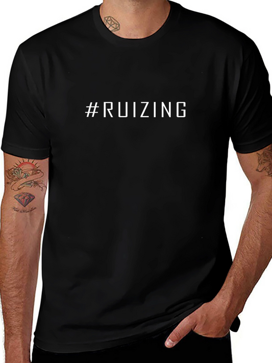 #Ruizing Black Graphic Tee - Modern Trendy Style