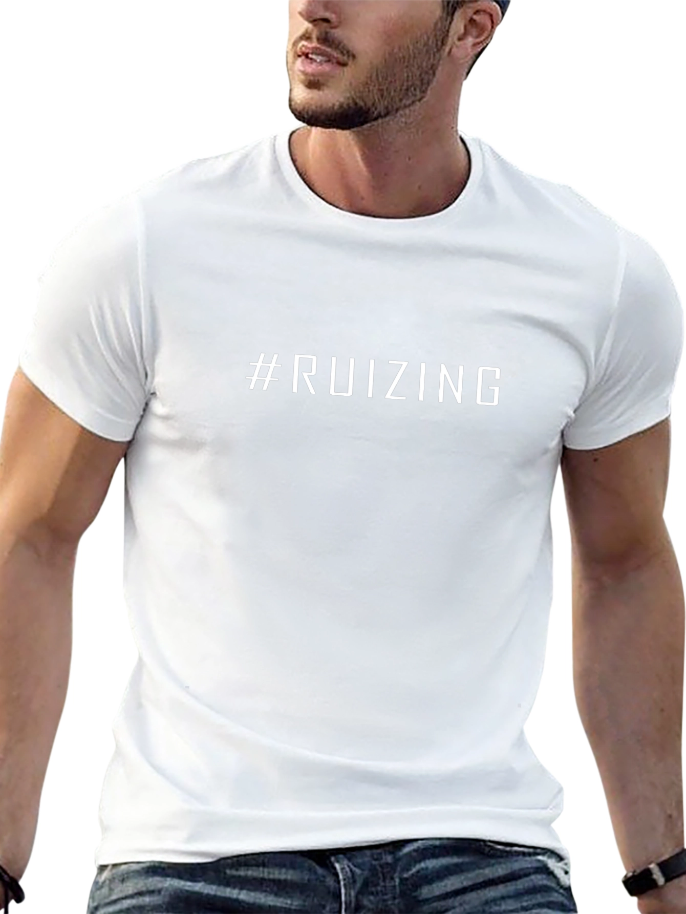 #Ruizing Black Graphic Tee - Modern Trendy Style