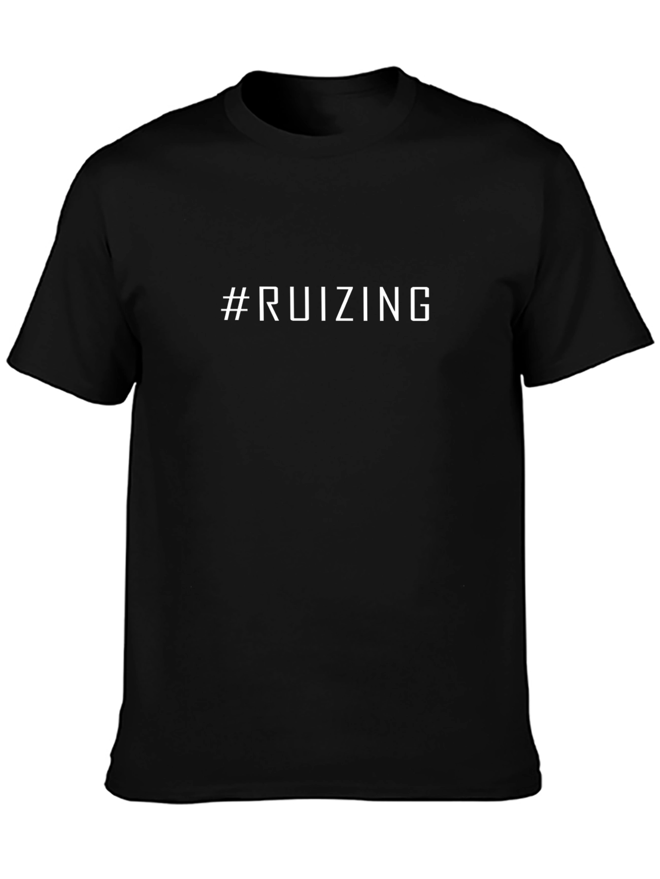 #Ruizing Black Graphic Tee - Modern Trendy Style