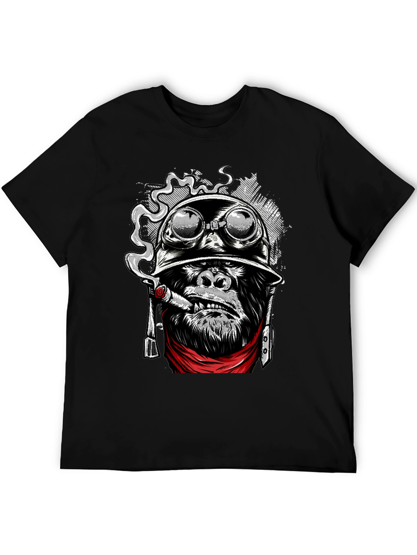 Cool Gorilla Aviator Helmet Cigar T-Shirt