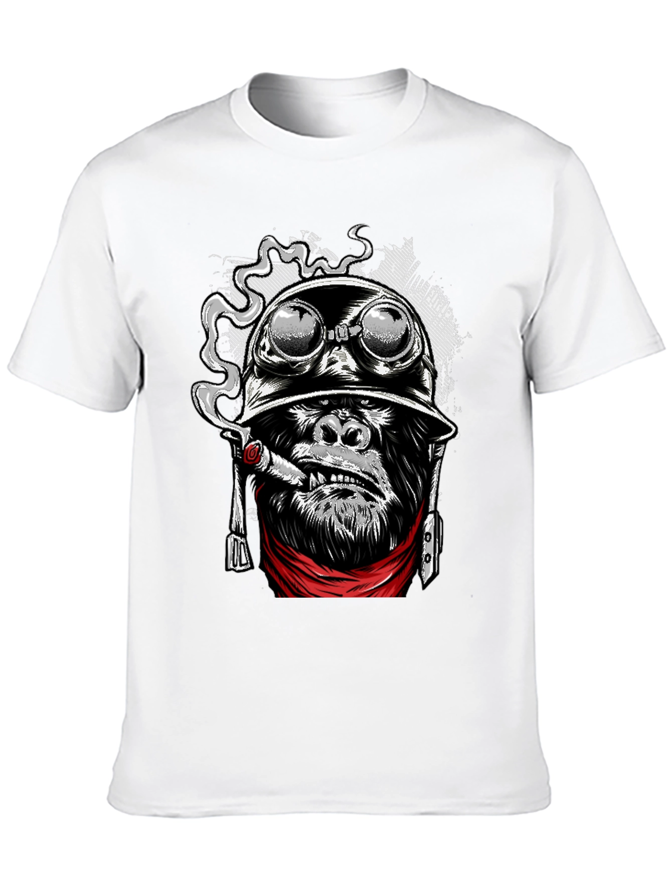 Cool Gorilla Aviator Helmet Cigar T-Shirt