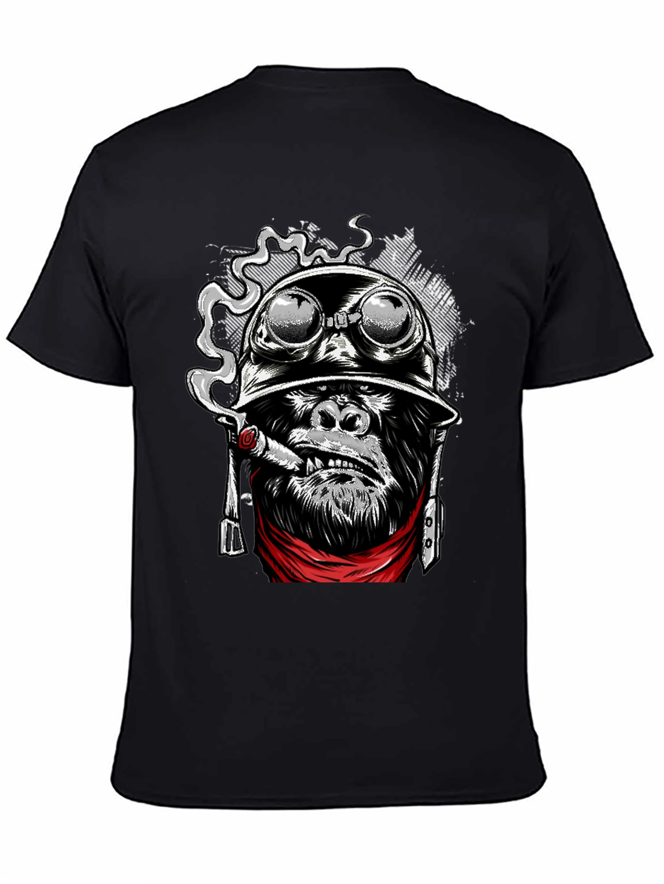 Cool Gorilla Aviator Helmet Cigar T-Shirt