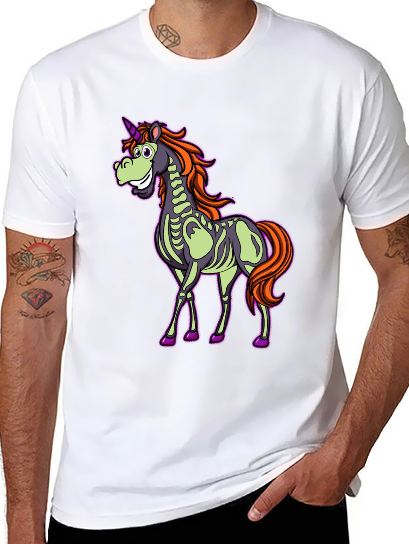 Skeleton Unicorn Graphic Tee