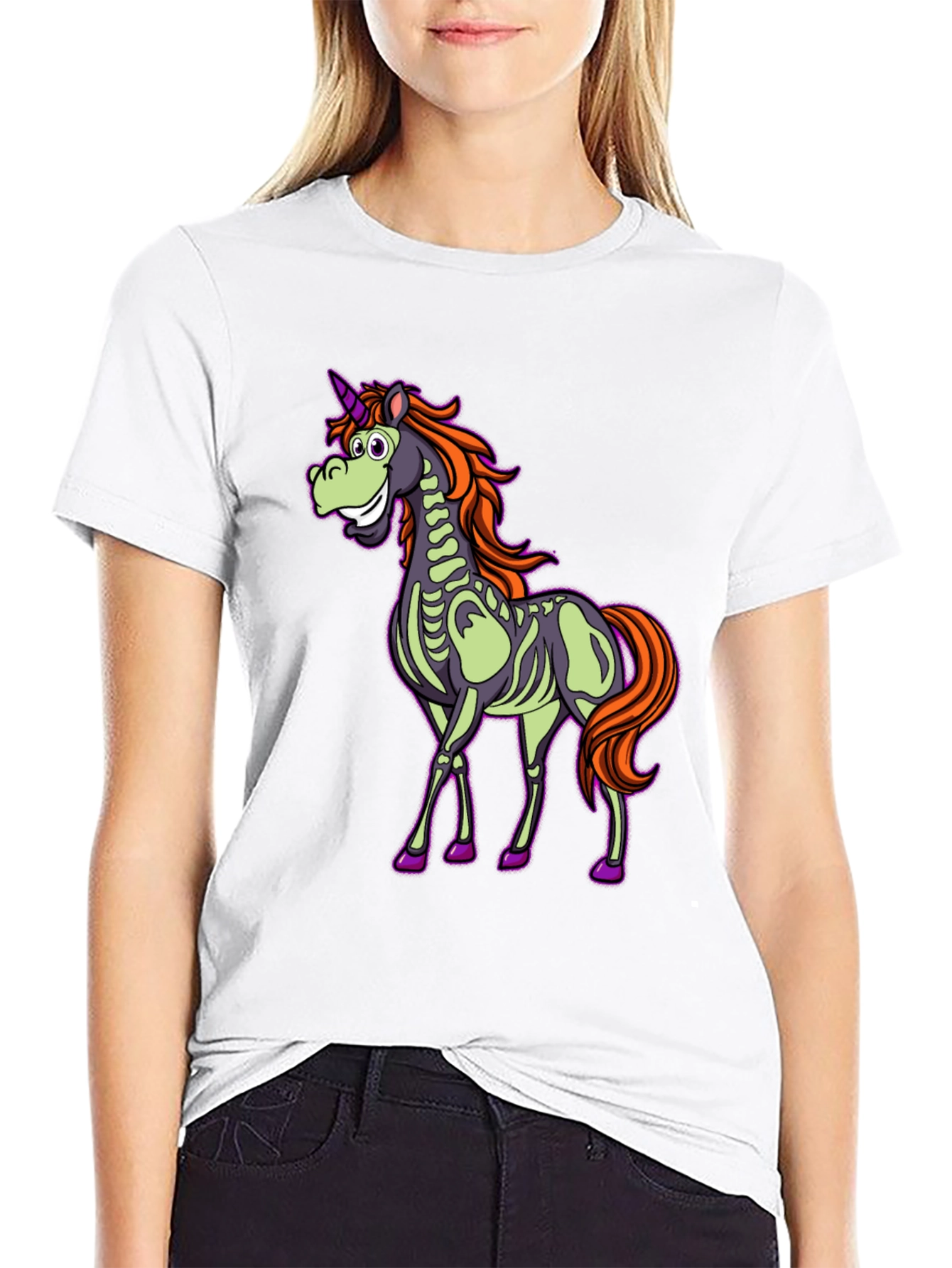 Skeleton Unicorn Graphic Tee