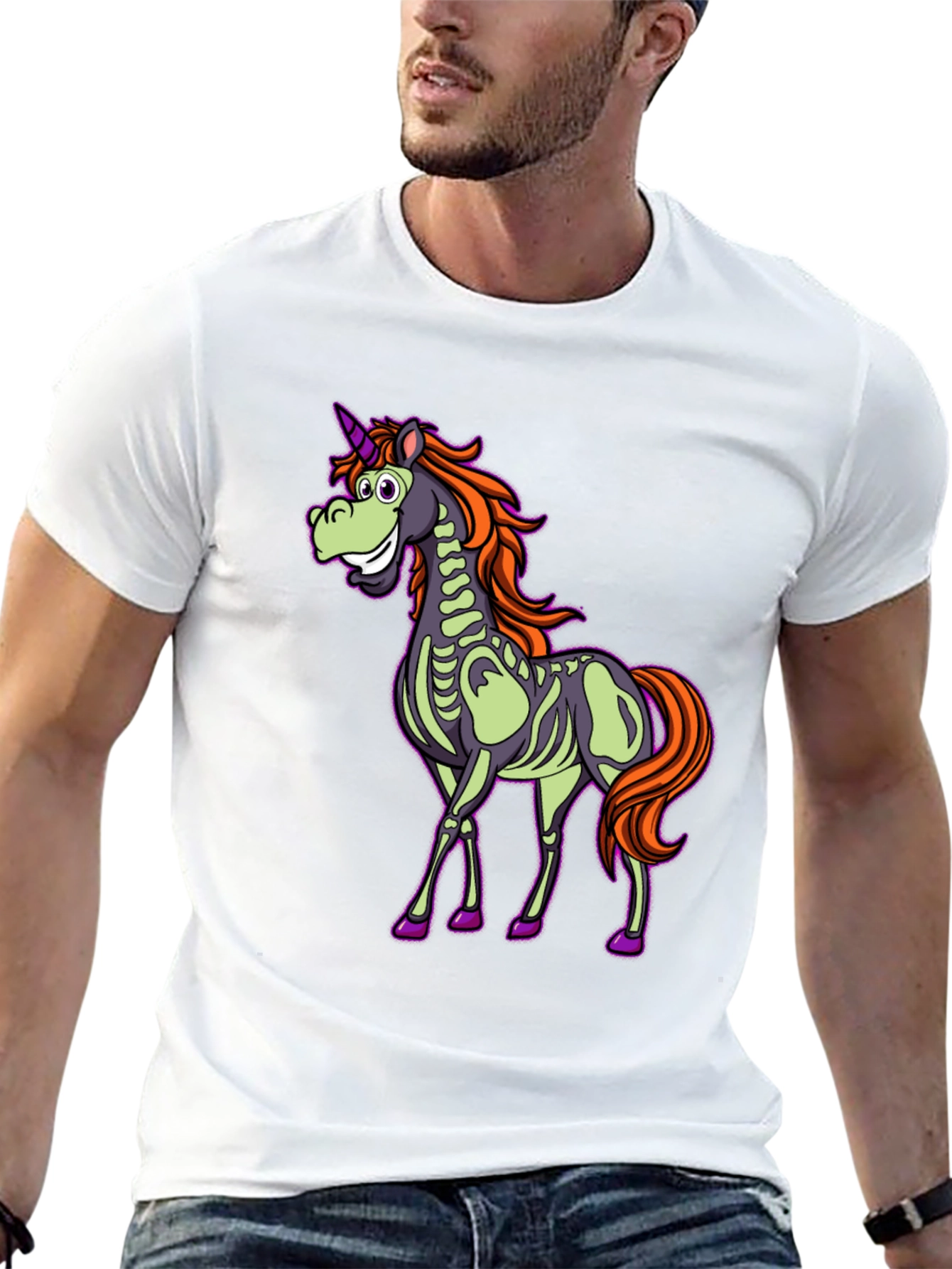 Skeleton Unicorn Graphic Tee
