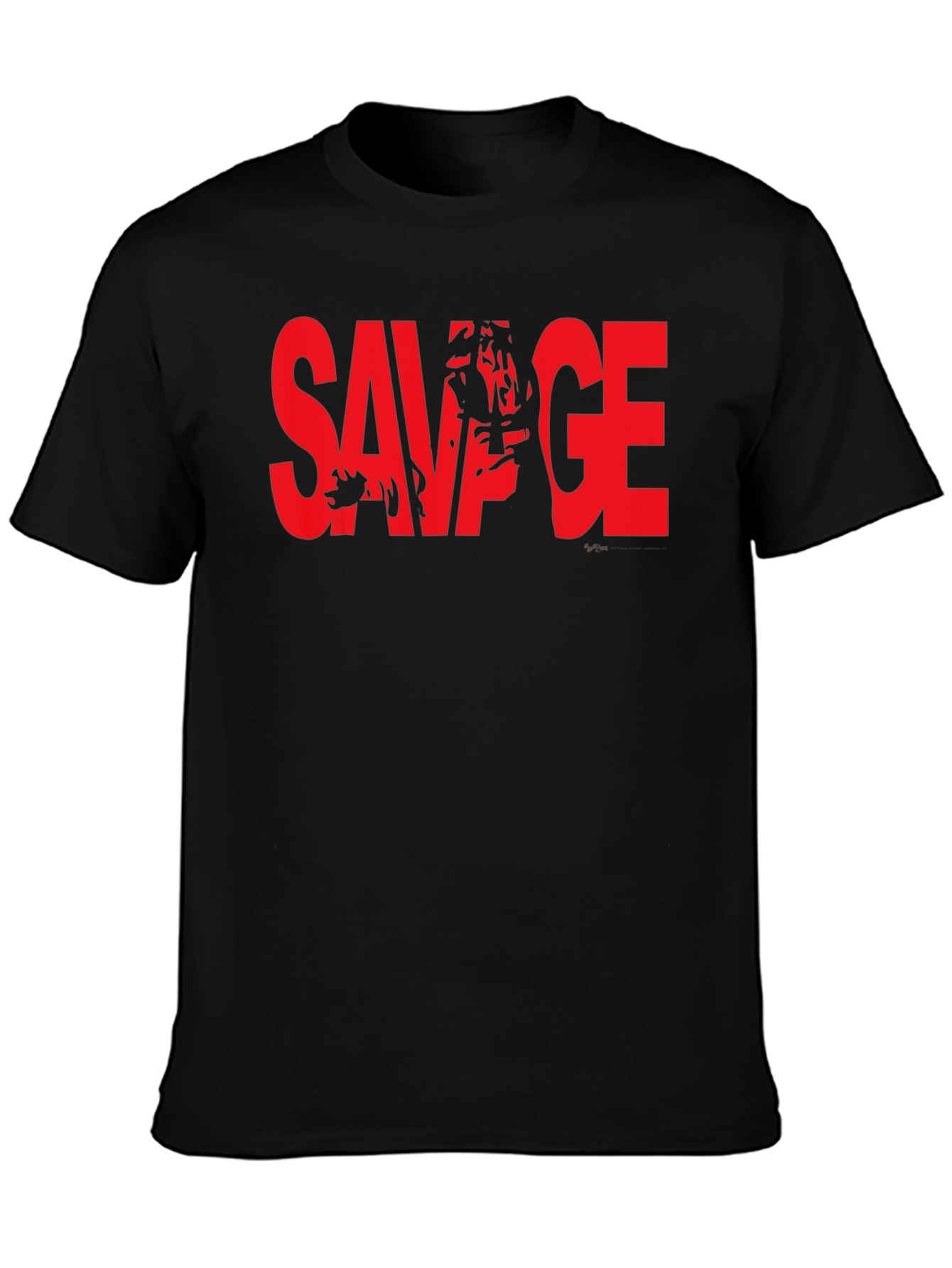 Savage Graphic Tee - Bold Red Print