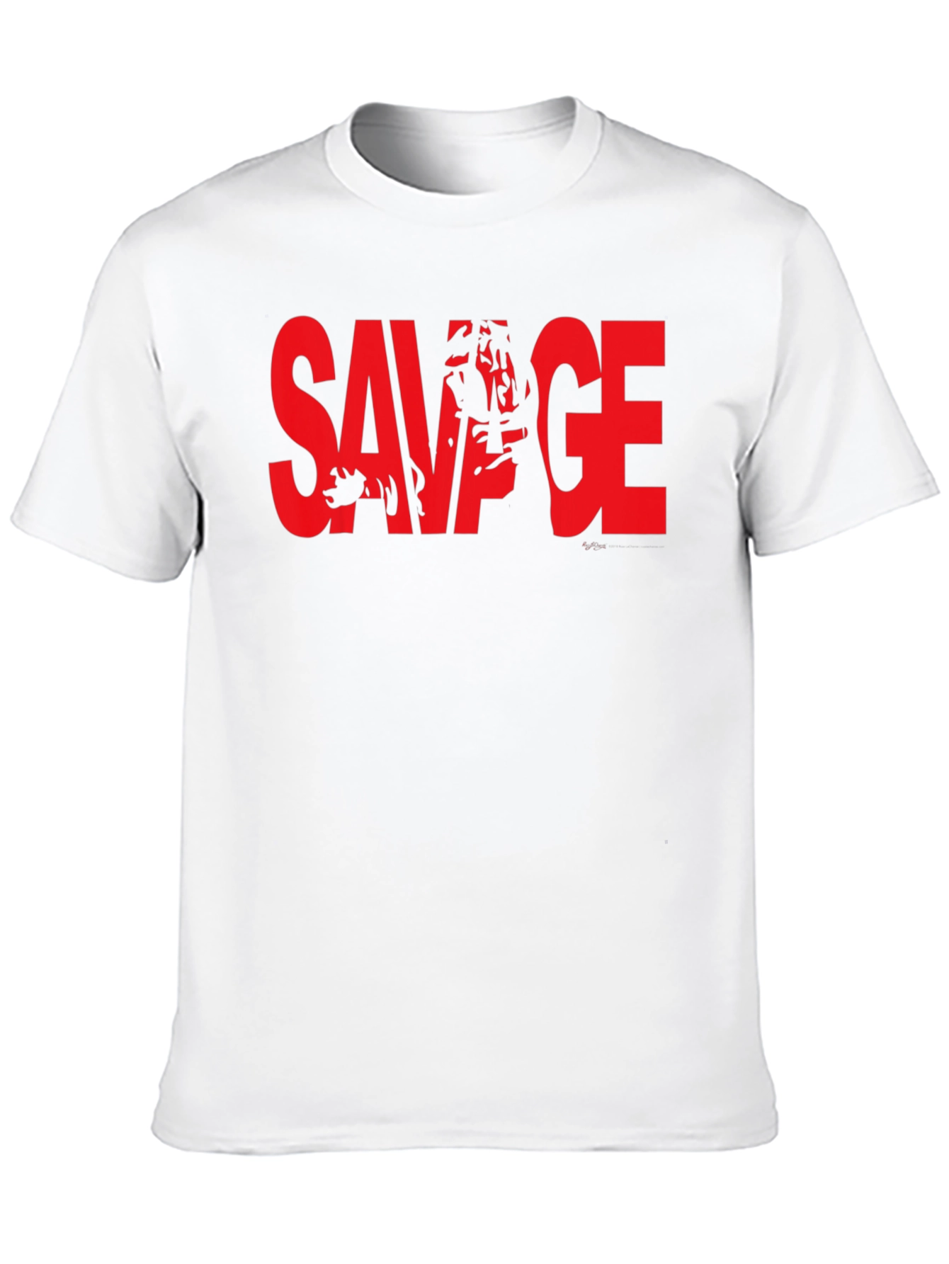 Savage Graphic Tee - Bold Red Print