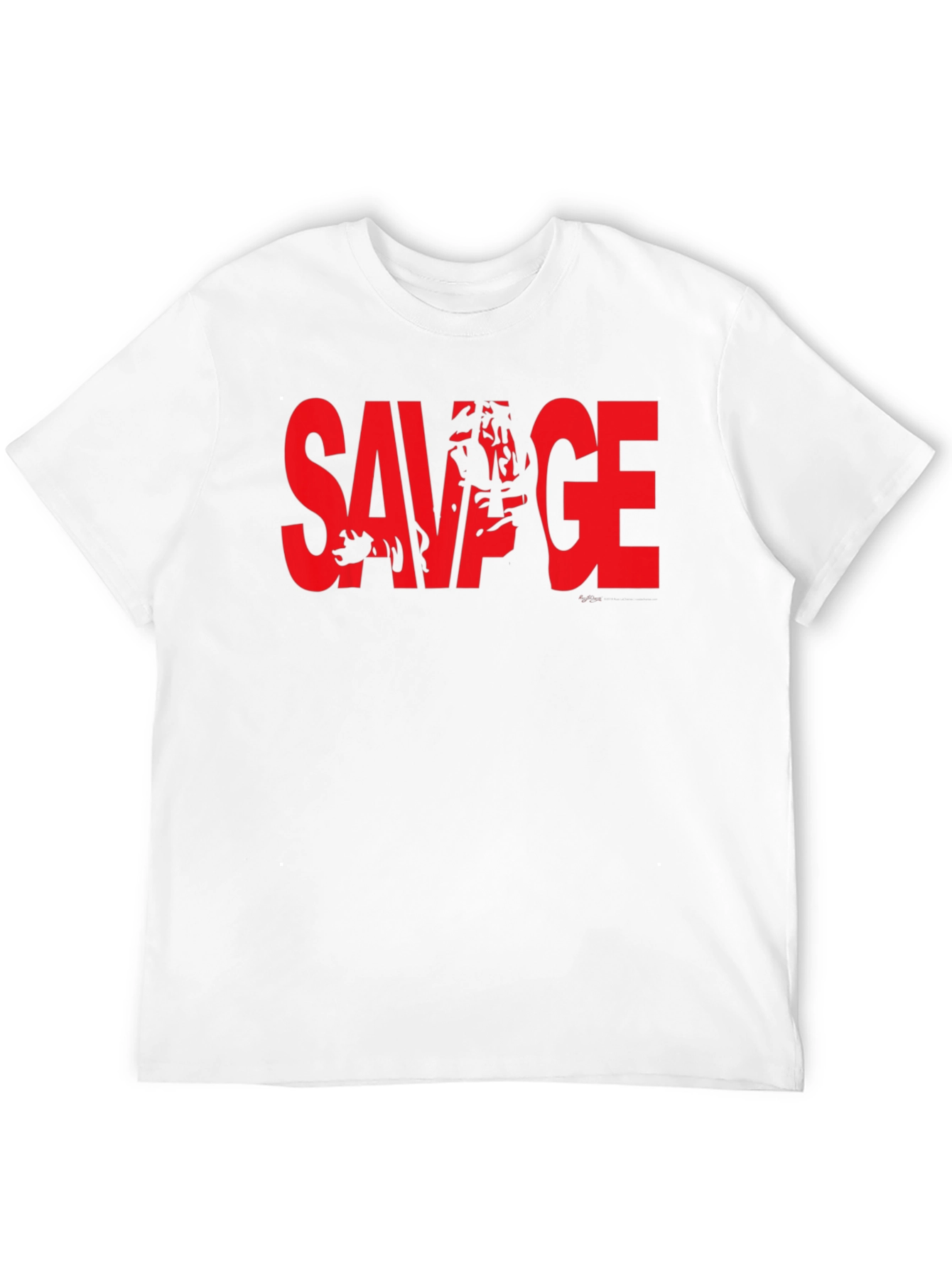 Savage Graphic Tee - Bold Red Print