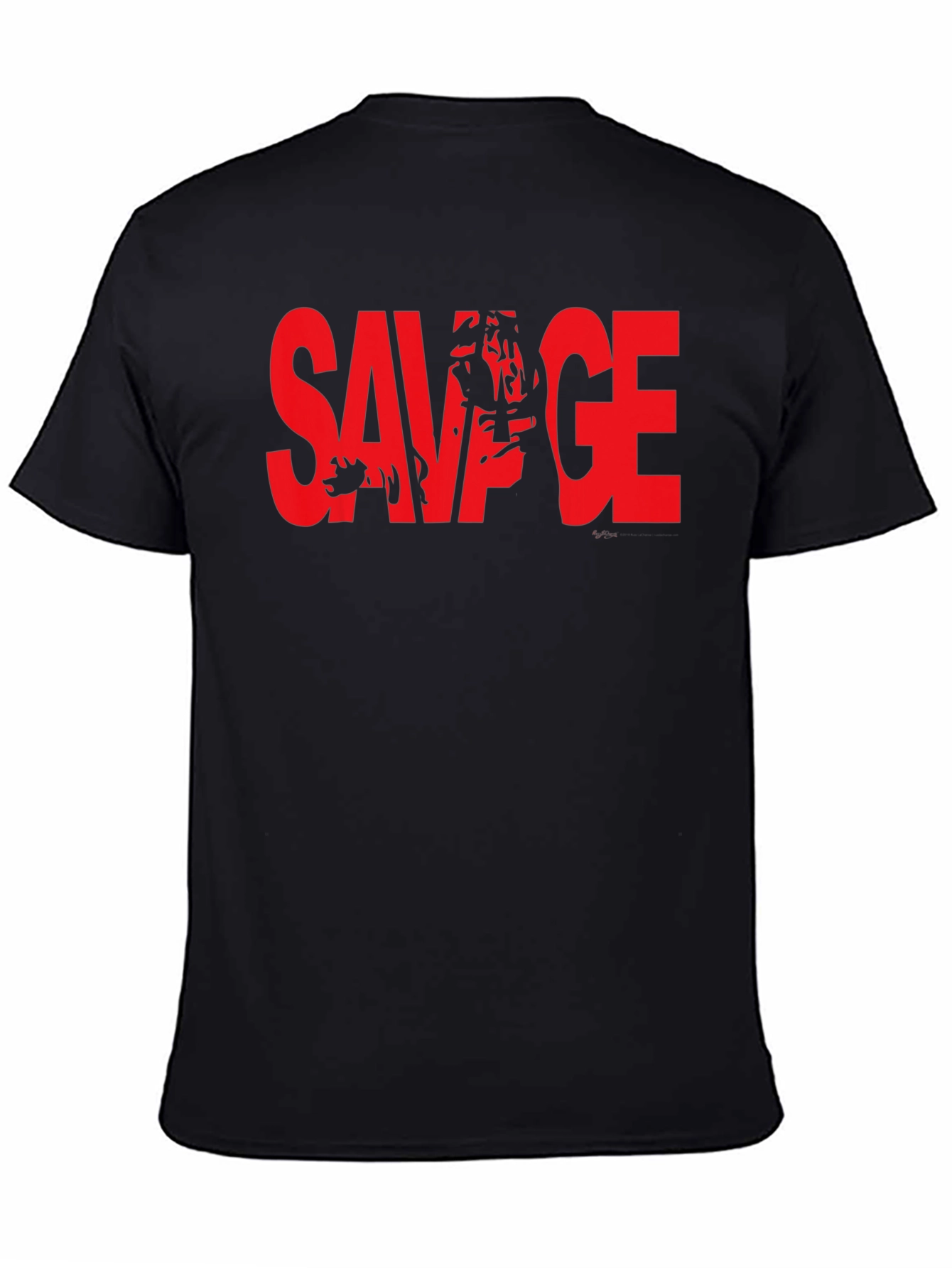 Savage Graphic Tee - Bold Red Print