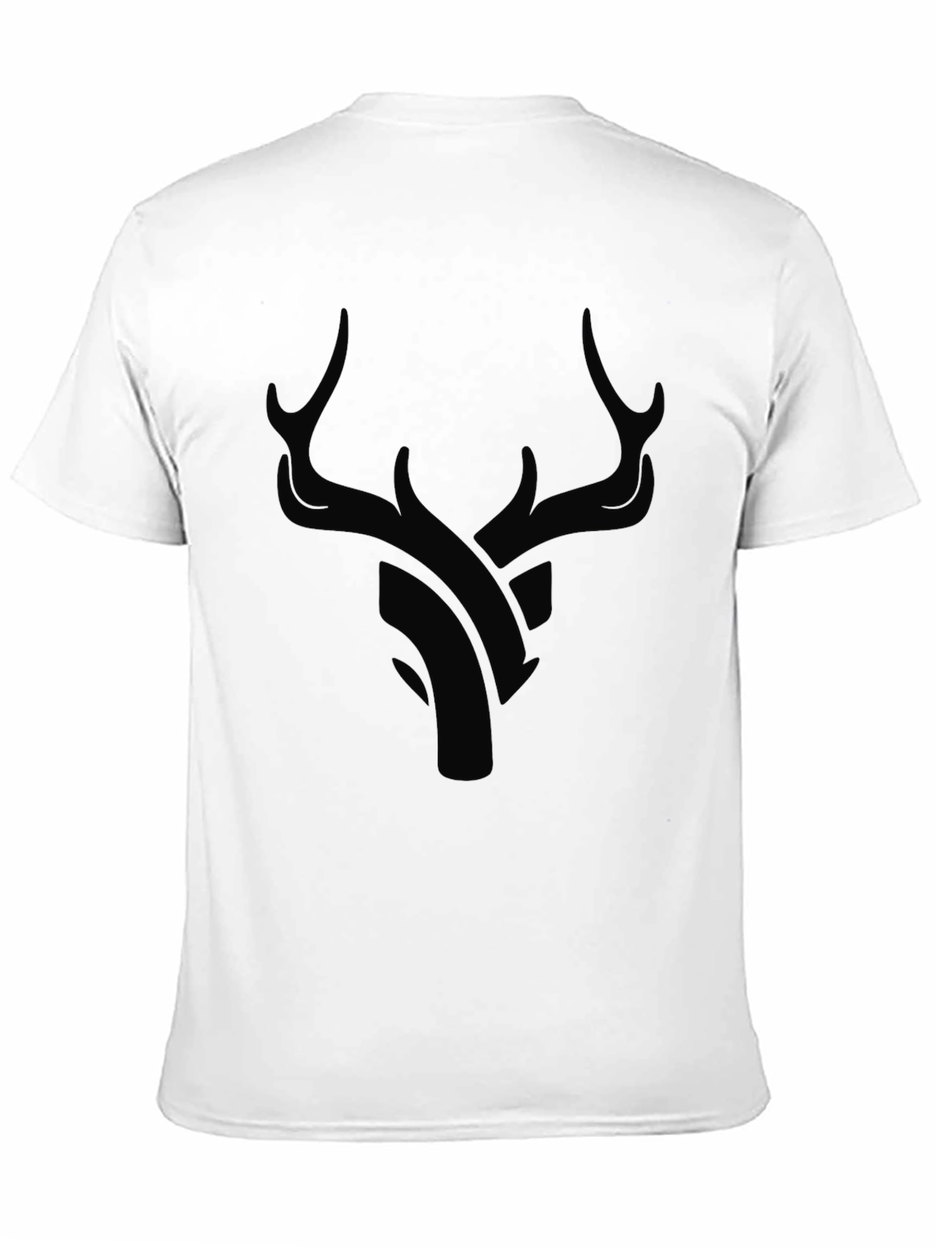 Modern Black Deer Graphic T-Shirt