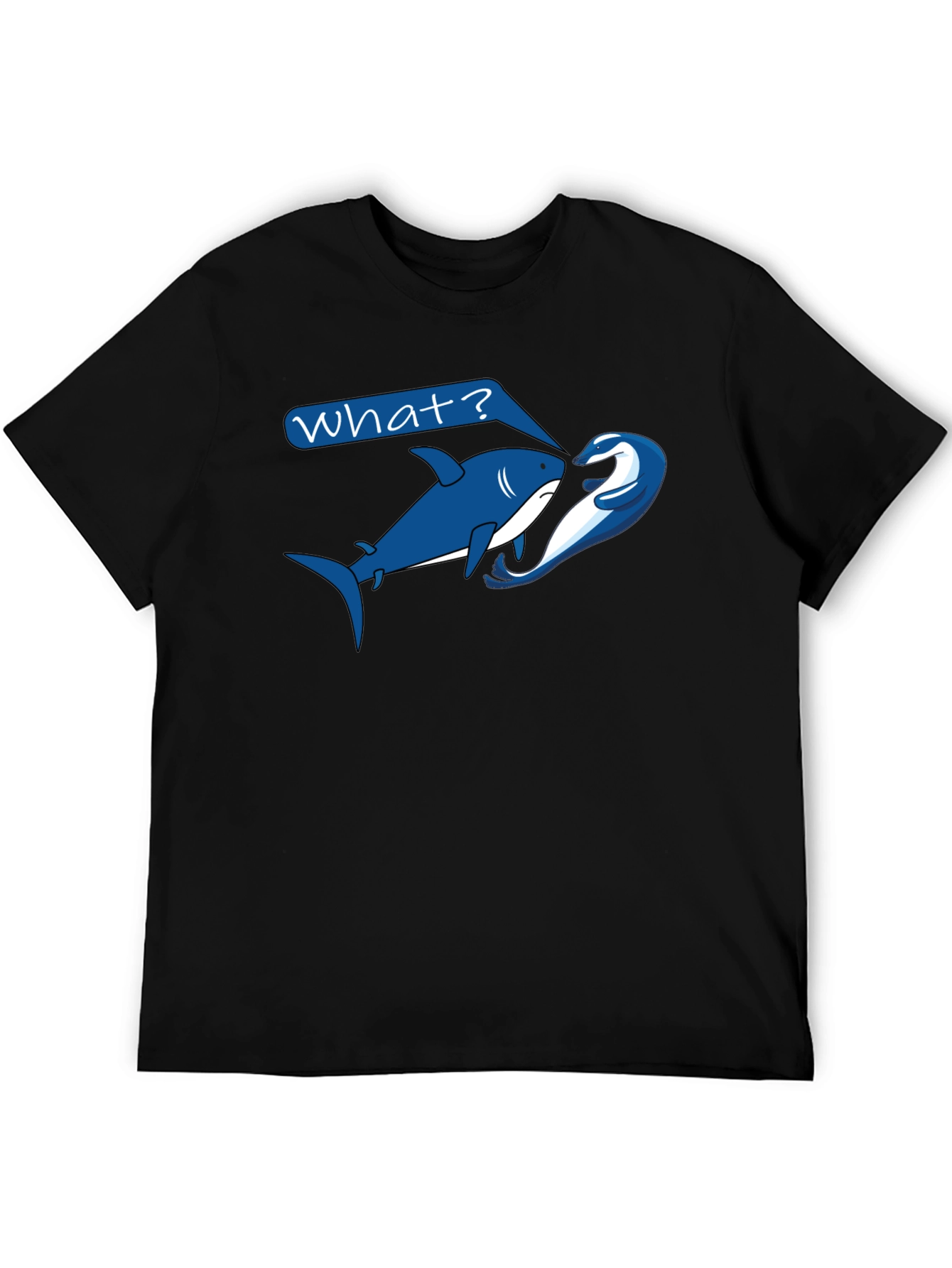 Shark & Dolphin Graphic T-Shirt - What? Design
