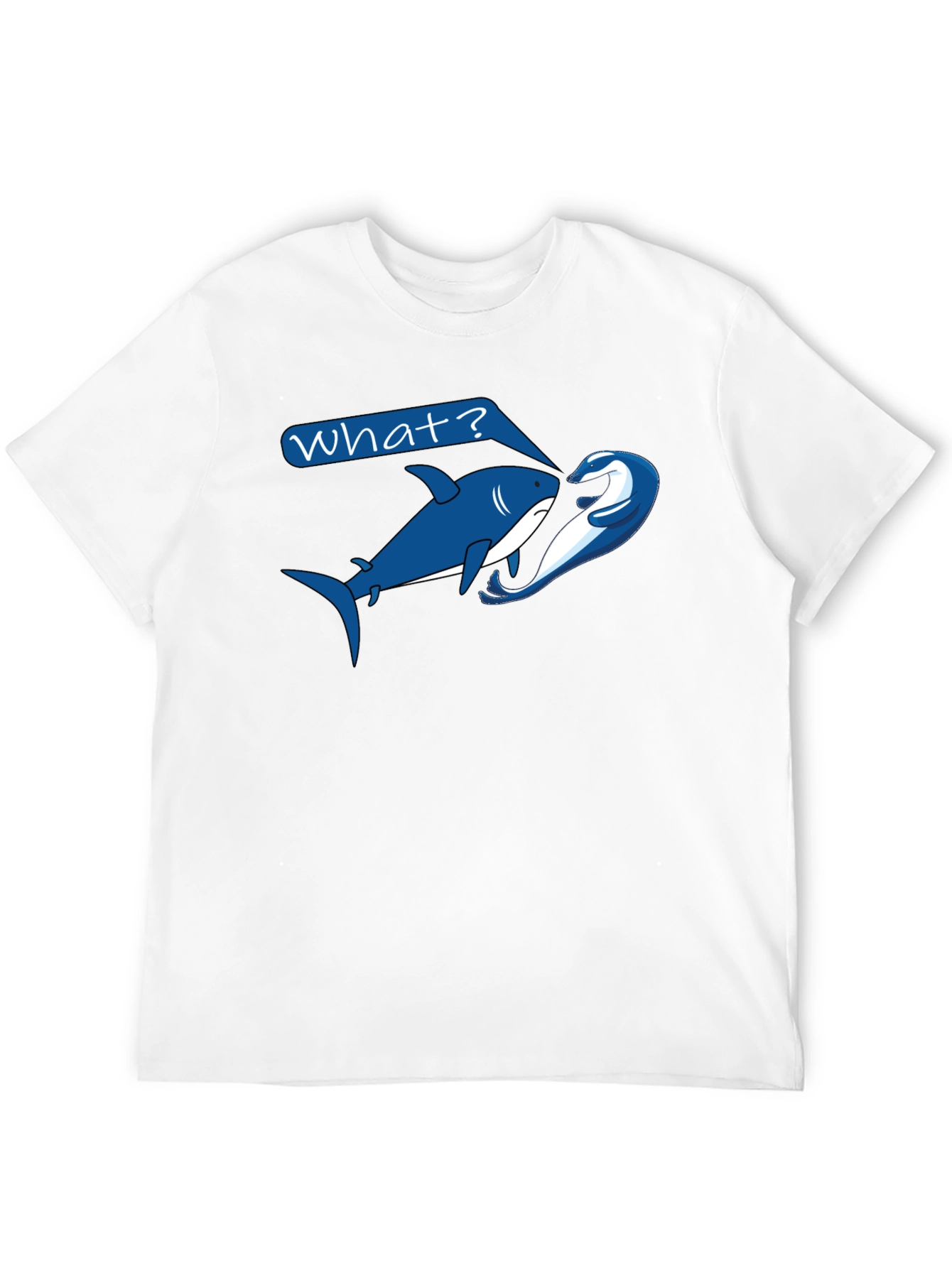 Shark & Dolphin Graphic T-Shirt - What? Design