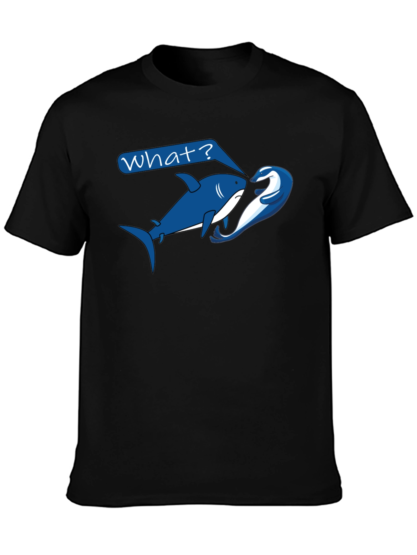 Shark & Dolphin Graphic T-Shirt - What? Design