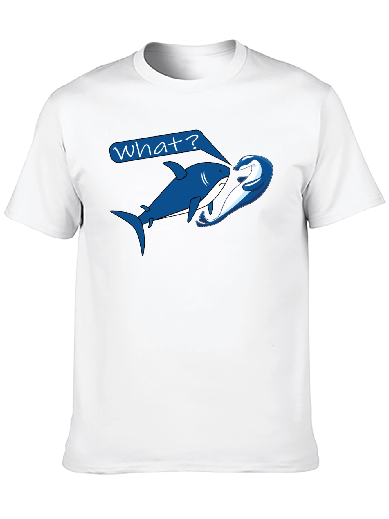 Shark & Dolphin Graphic T-Shirt - What? Design