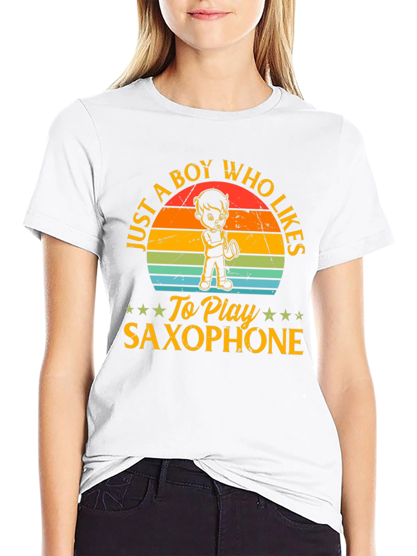 Saxophone Player T-Shirt: Just a Boy Who Likes Saxophone