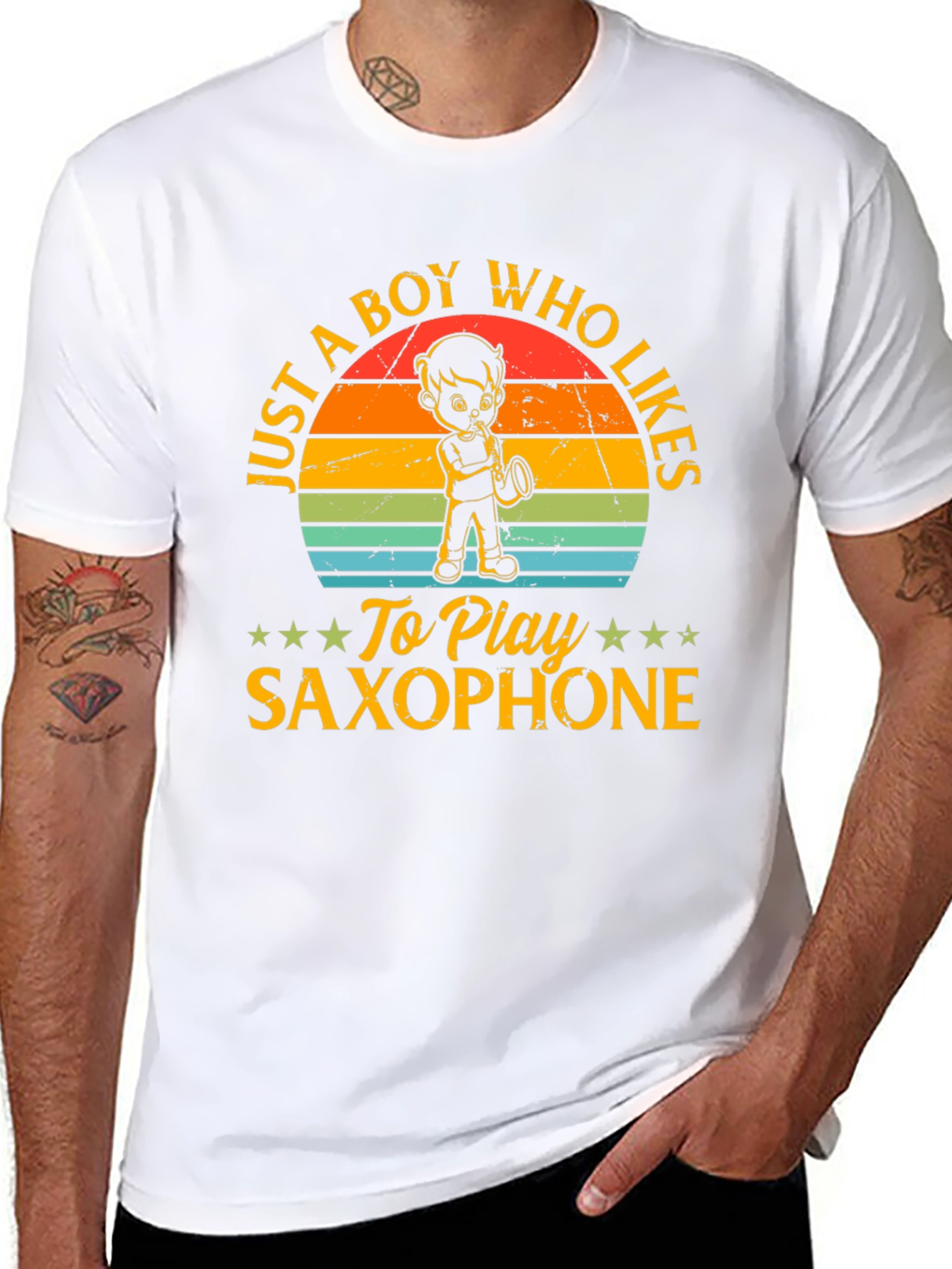 Saxophone Player T-Shirt: Just a Boy Who Likes Saxophone