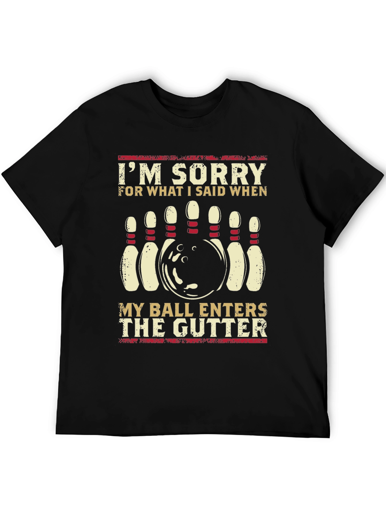Bowling Humor Graphic T-Shirt